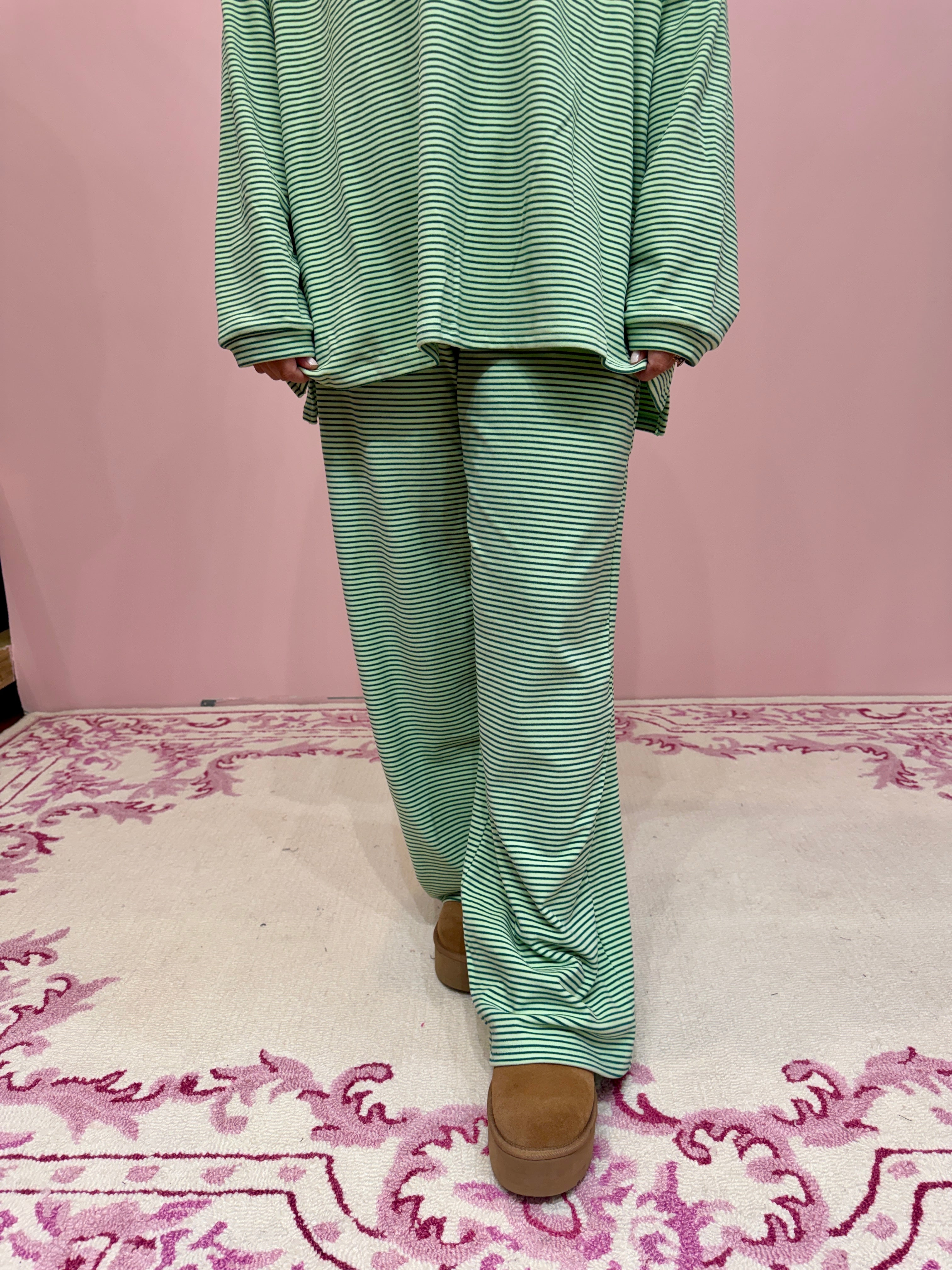 Striped Fleece Pants