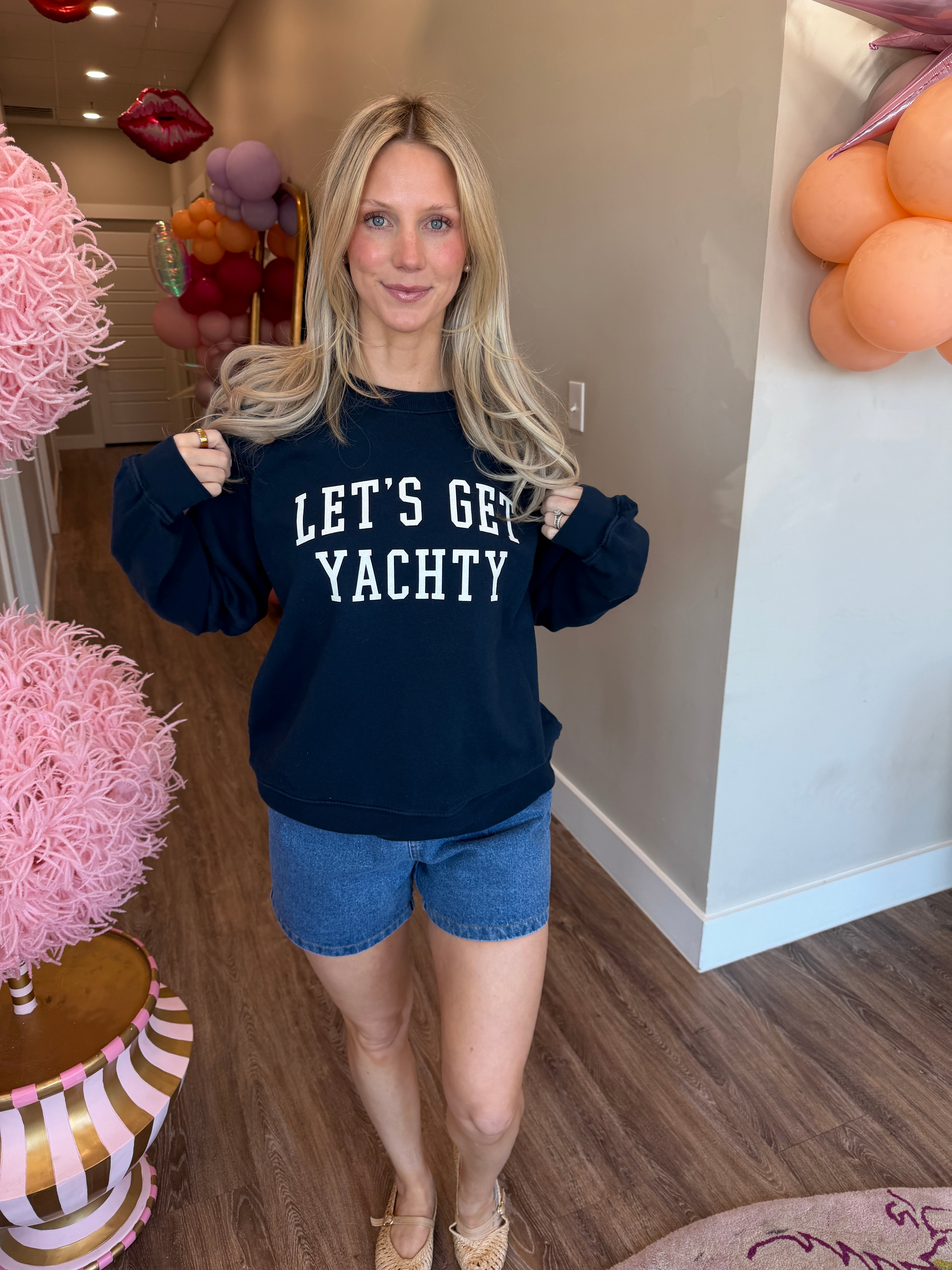 Yachty Boyfriend Sweatshirt- Eclipse