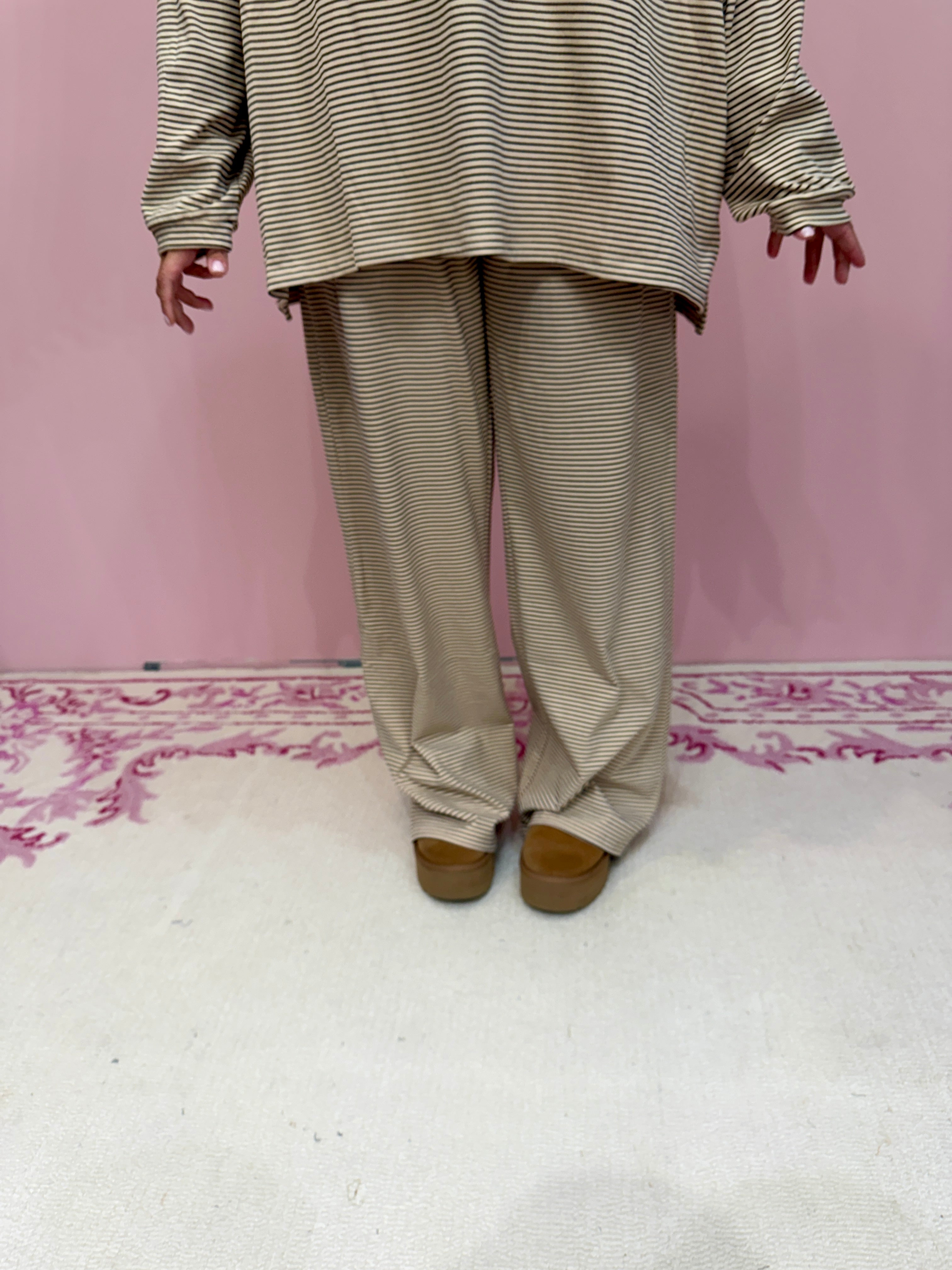 Striped Fleece Pants