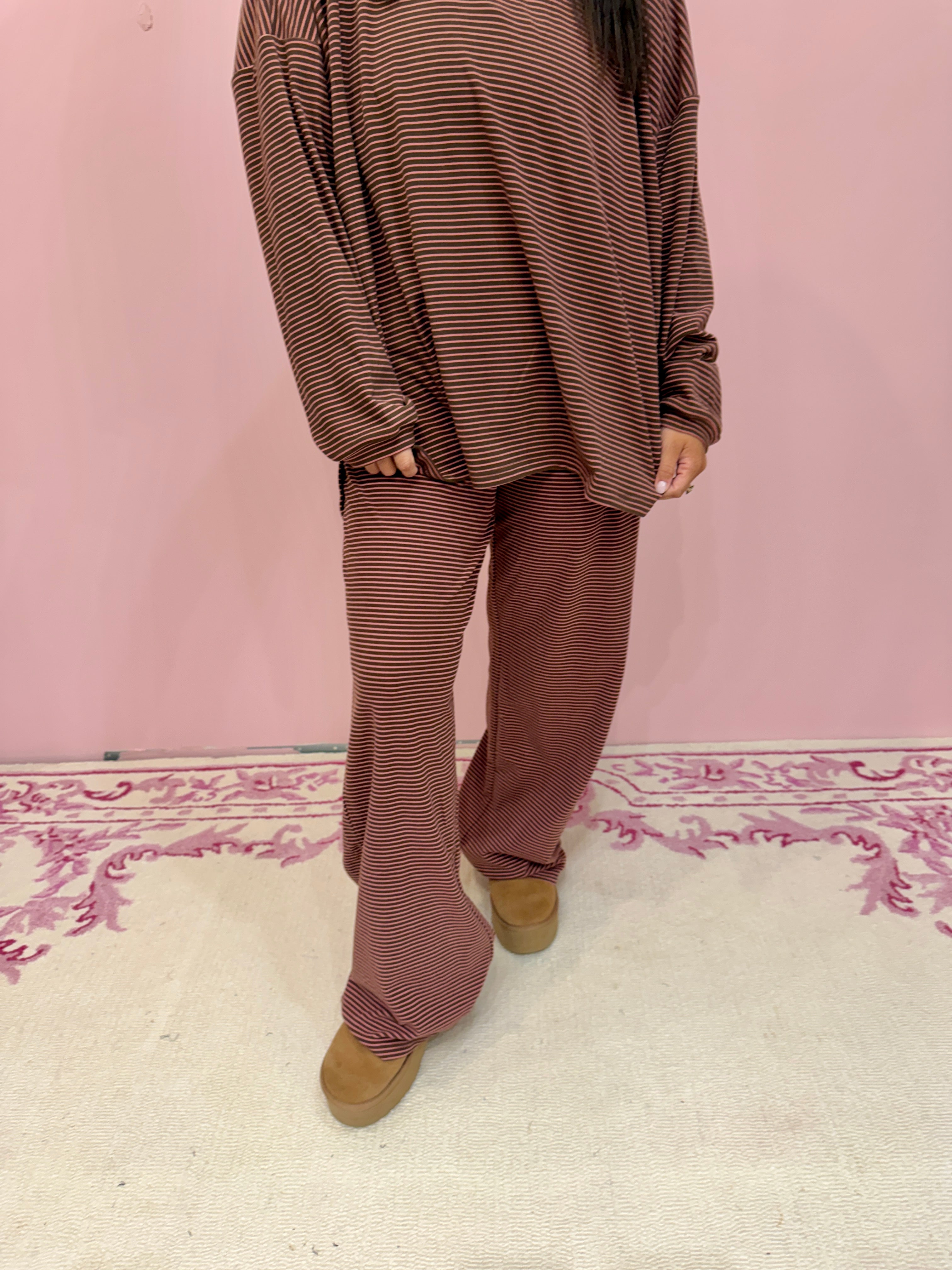 Striped Fleece Pants