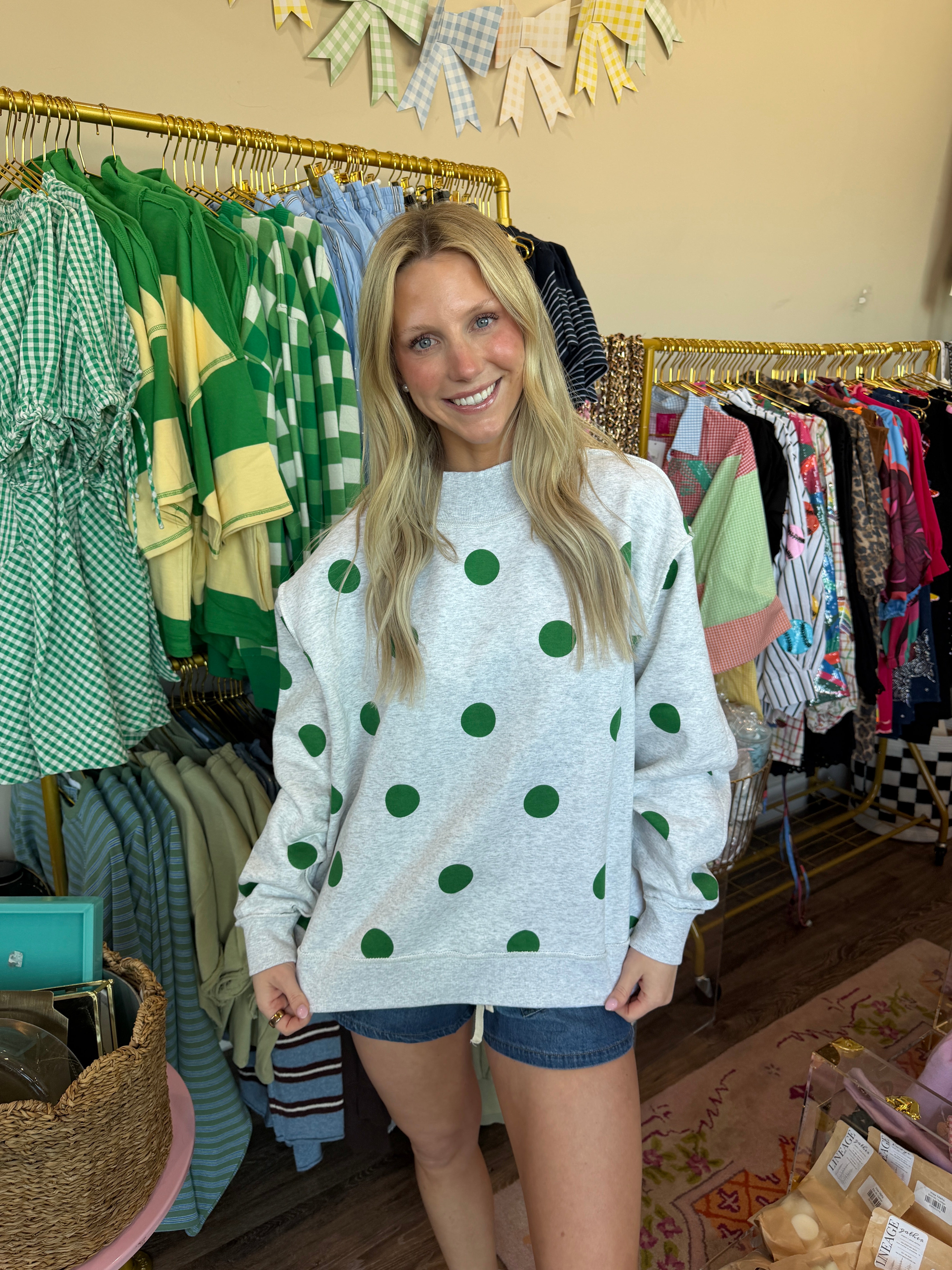 Lucky 2 Sided Mock Sweatshirt