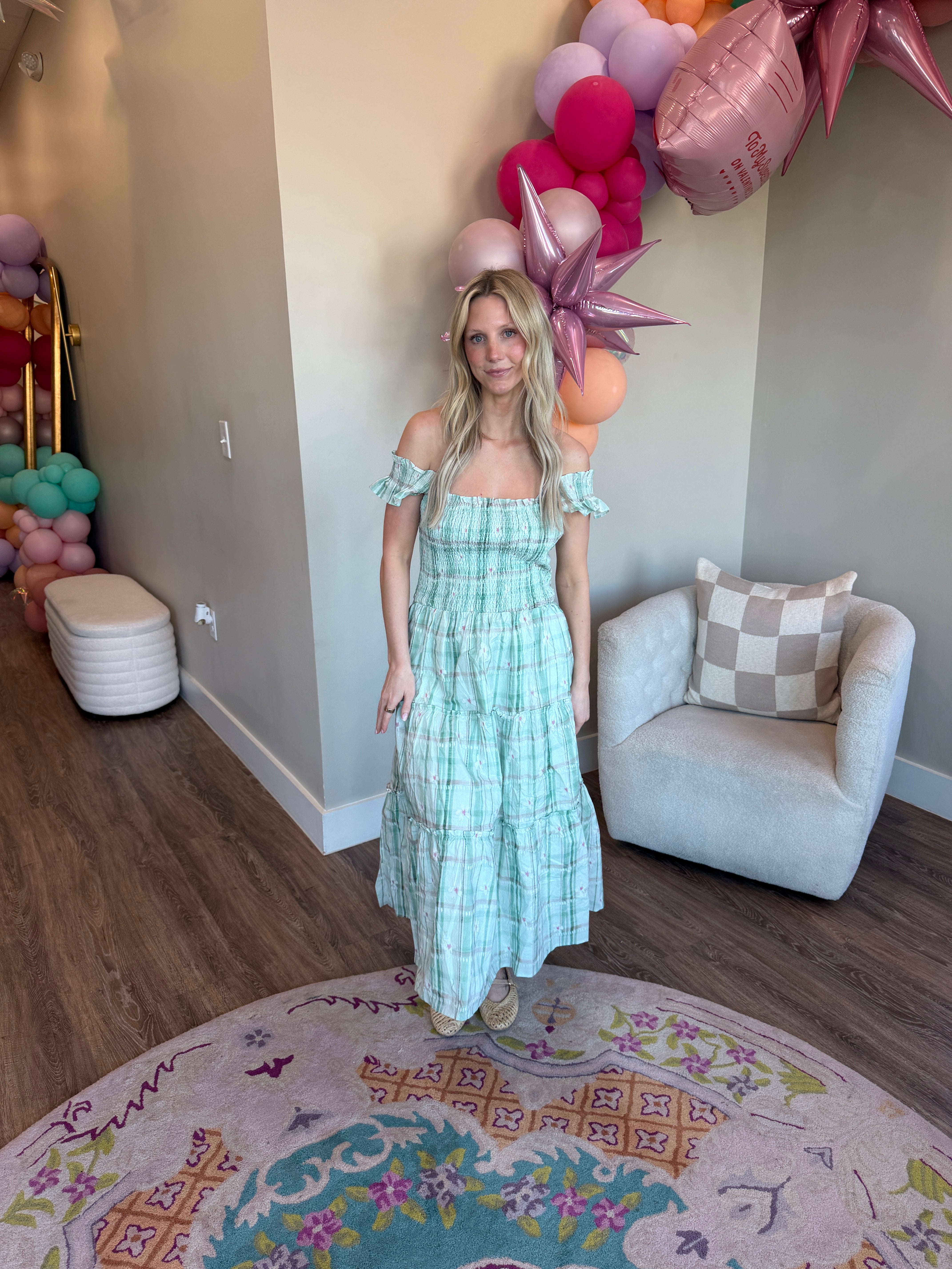Skylar Mint Midi Dress