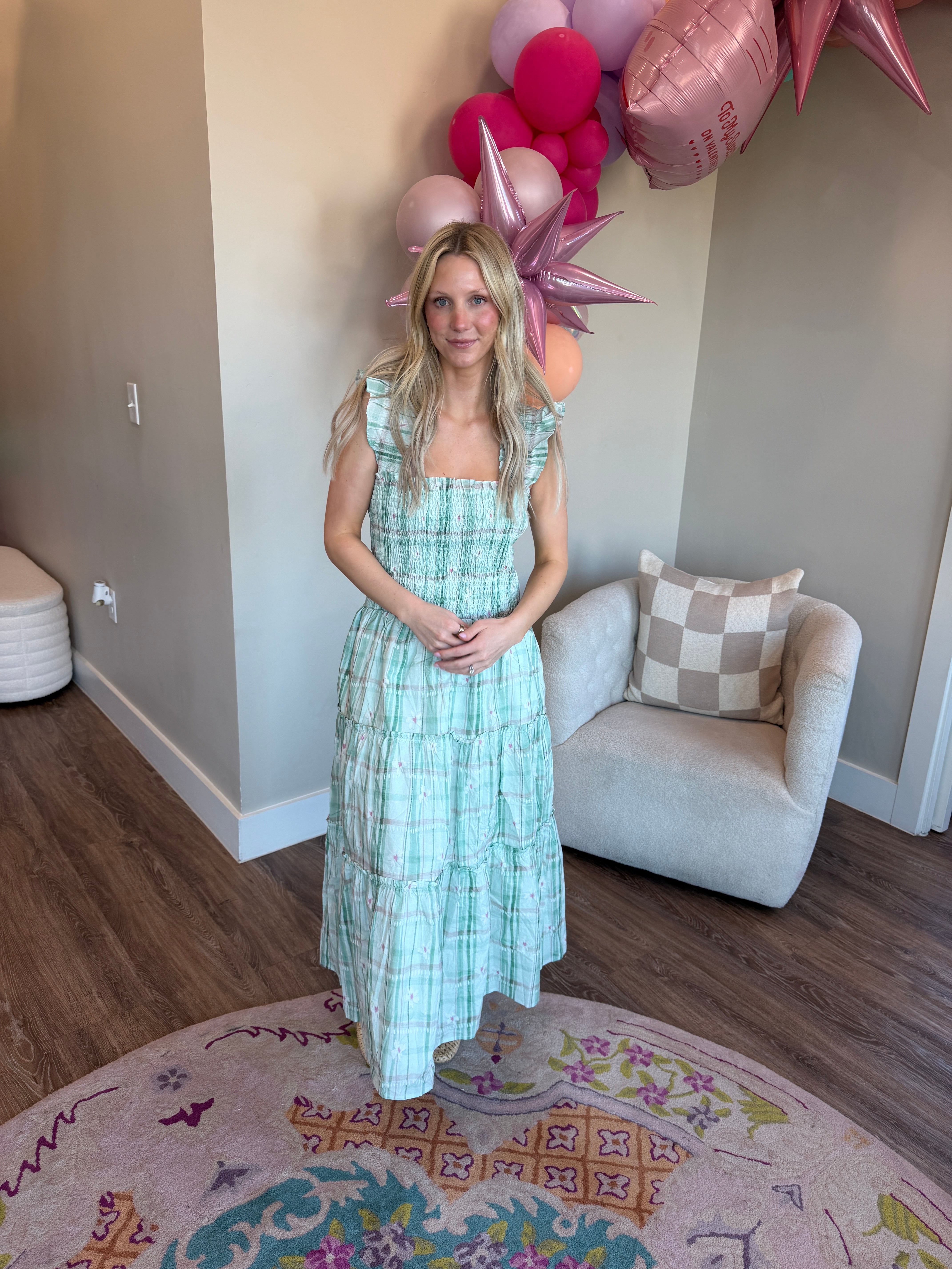 Skylar Mint Midi Dress