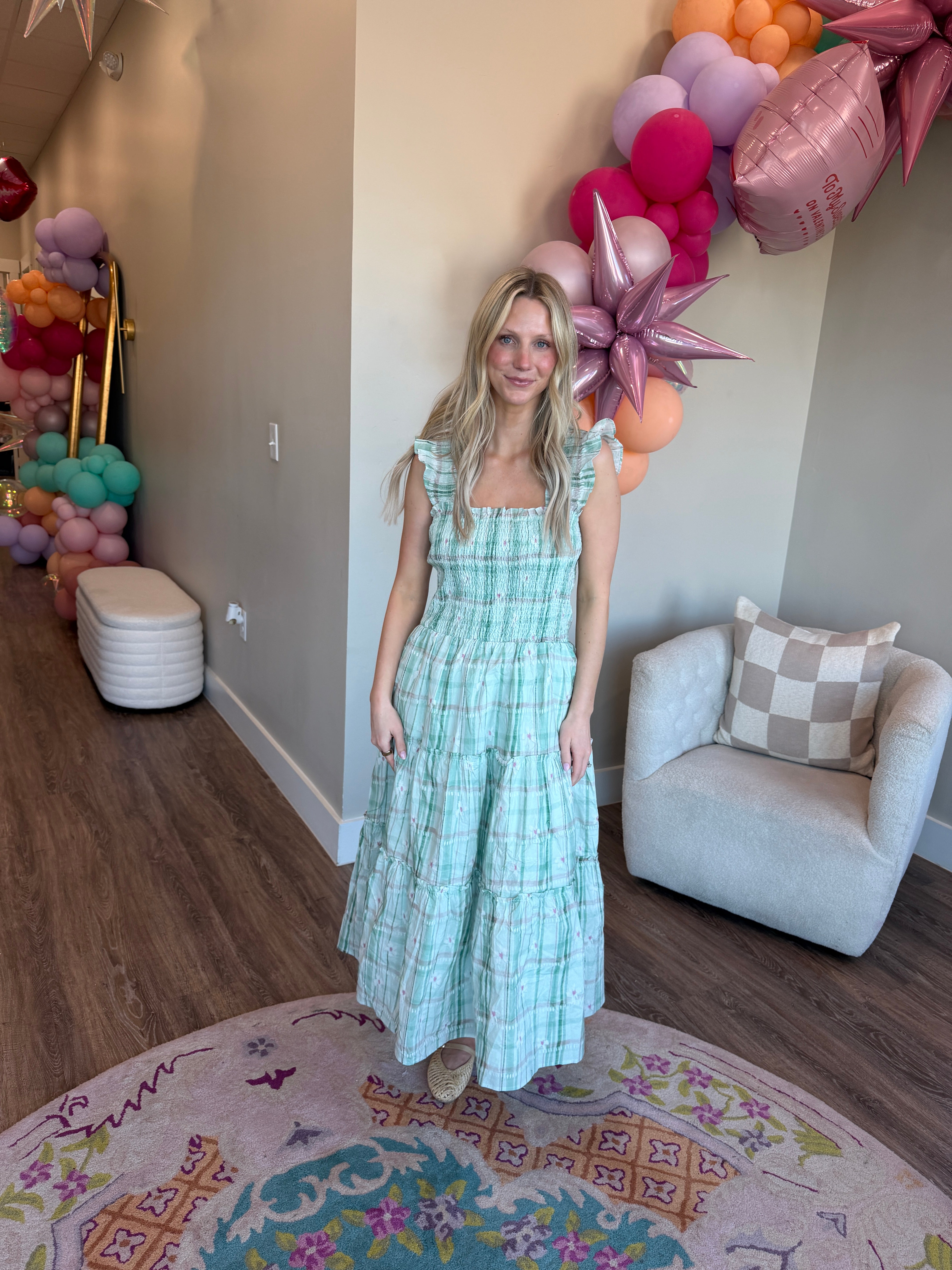 Skylar Mint Midi Dress