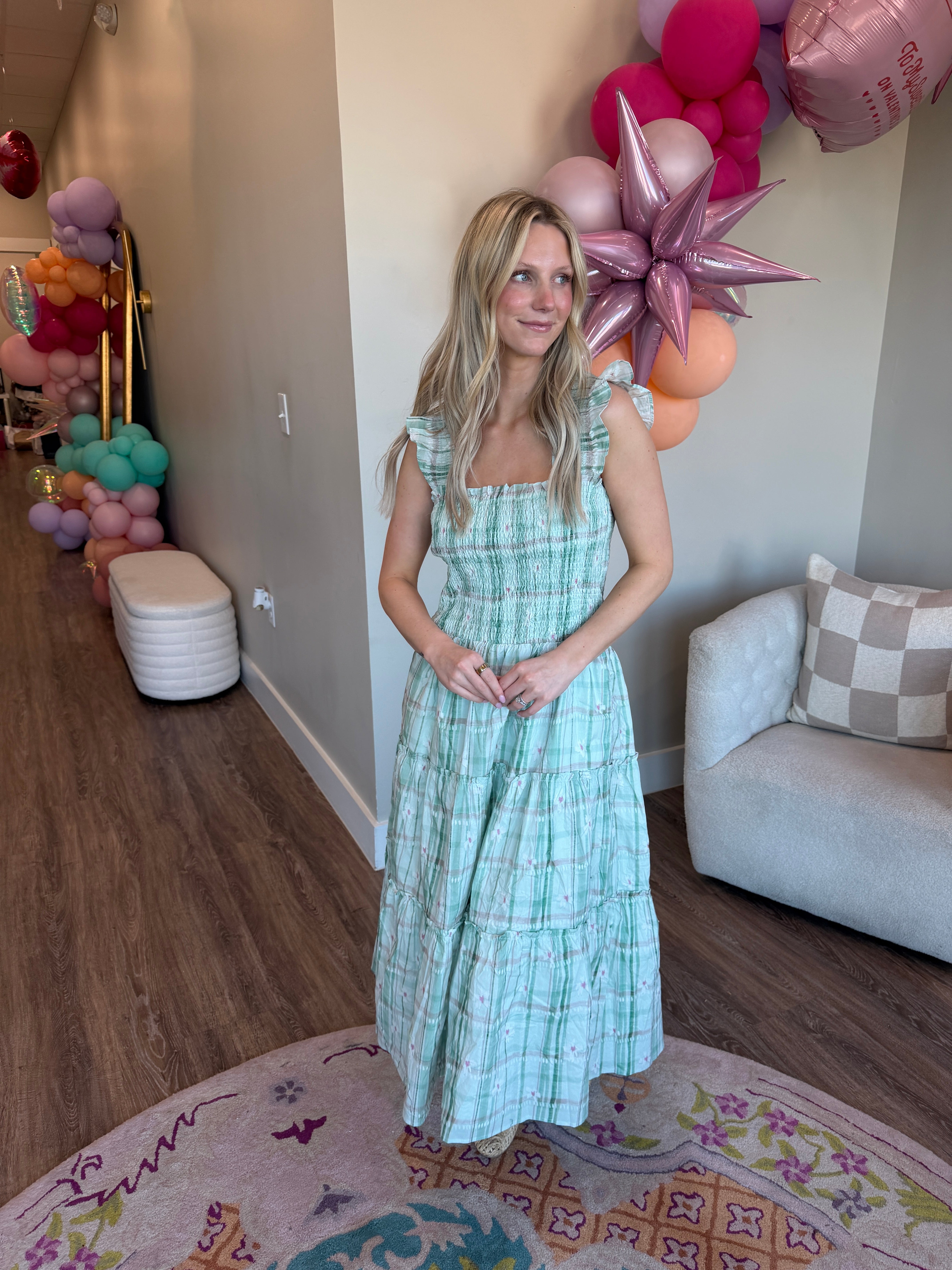Skylar Mint Midi Dress