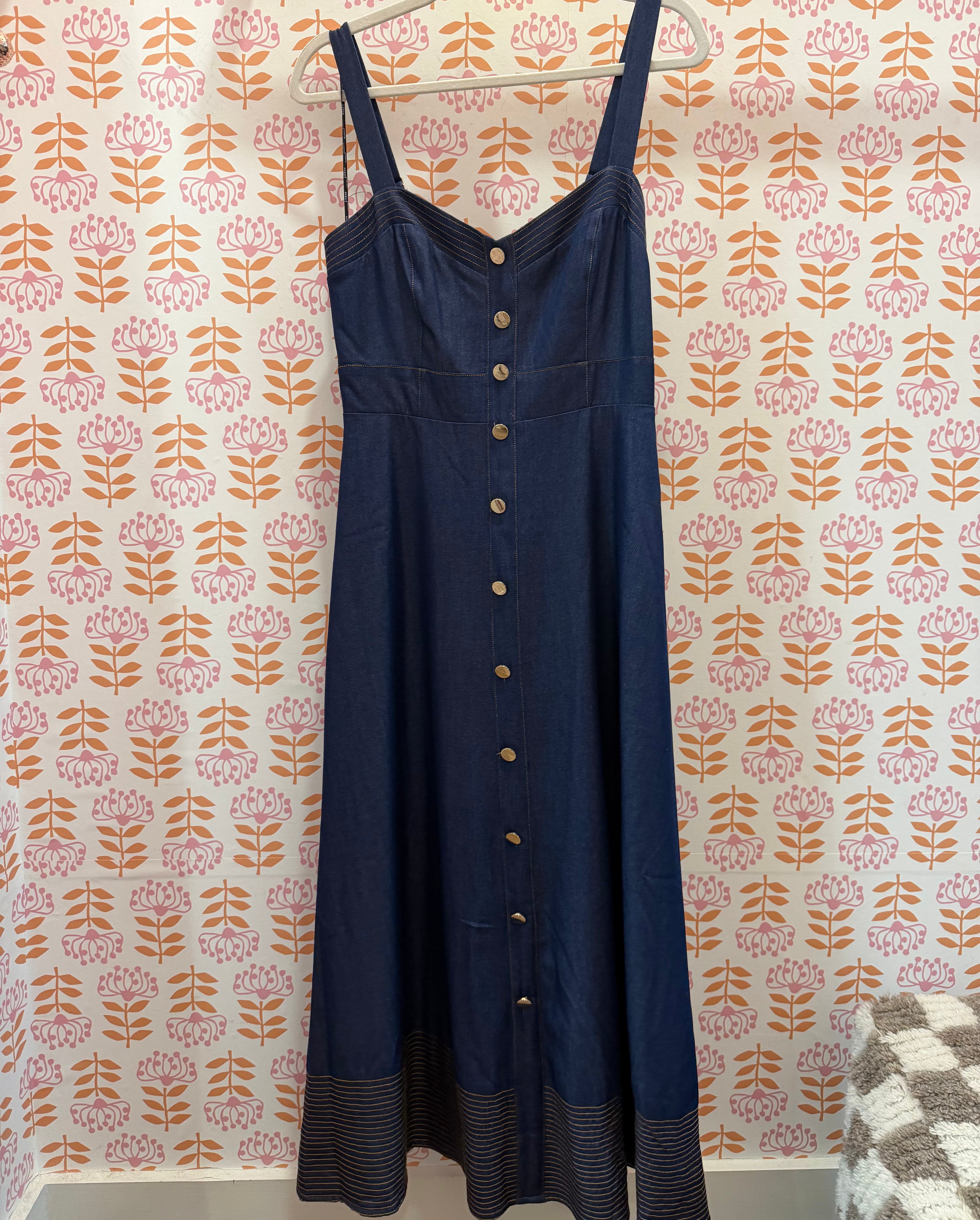 Sleeveless Denim Maxi Dress