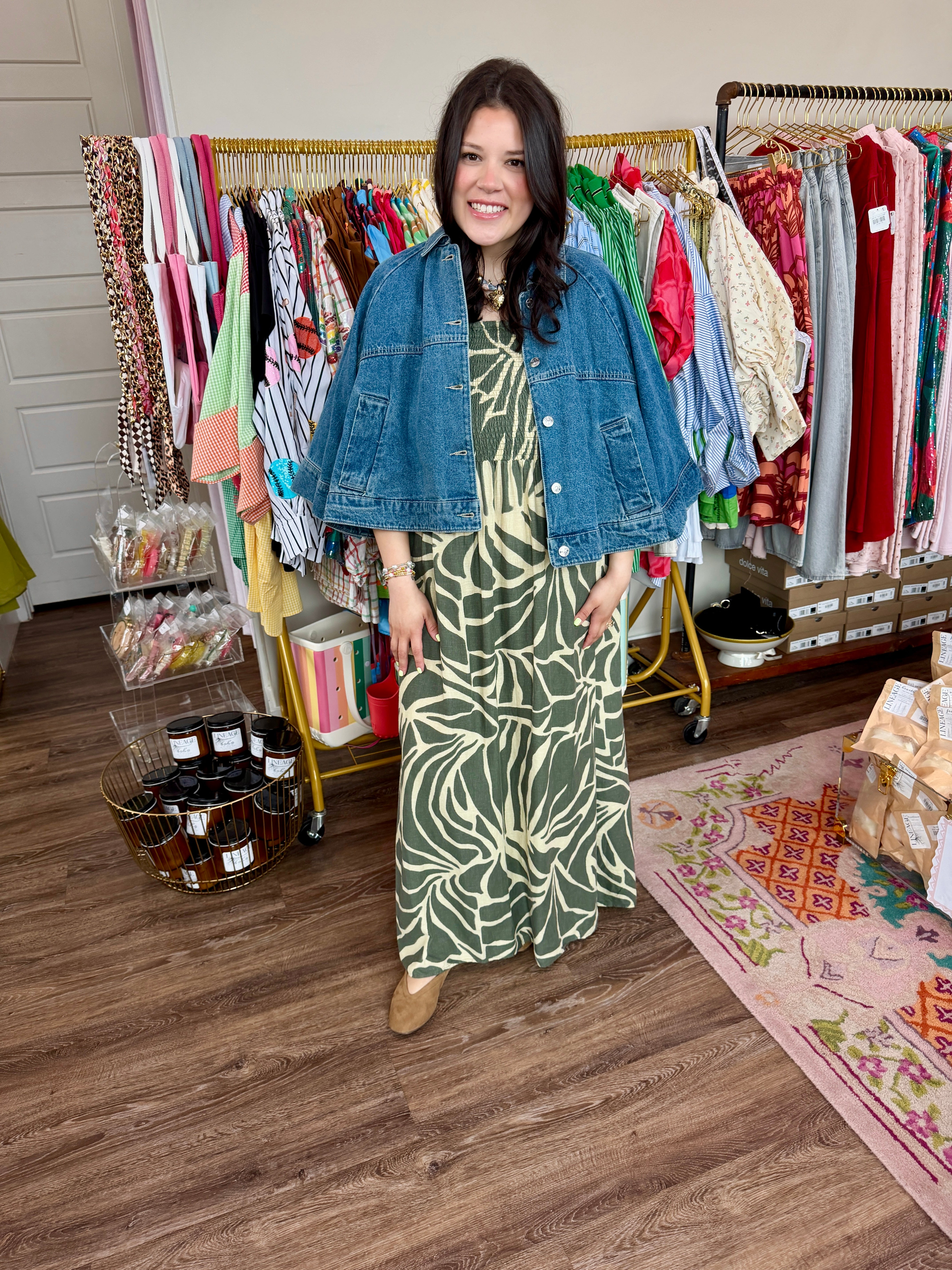 Bayside Tova Palm Midi Dress