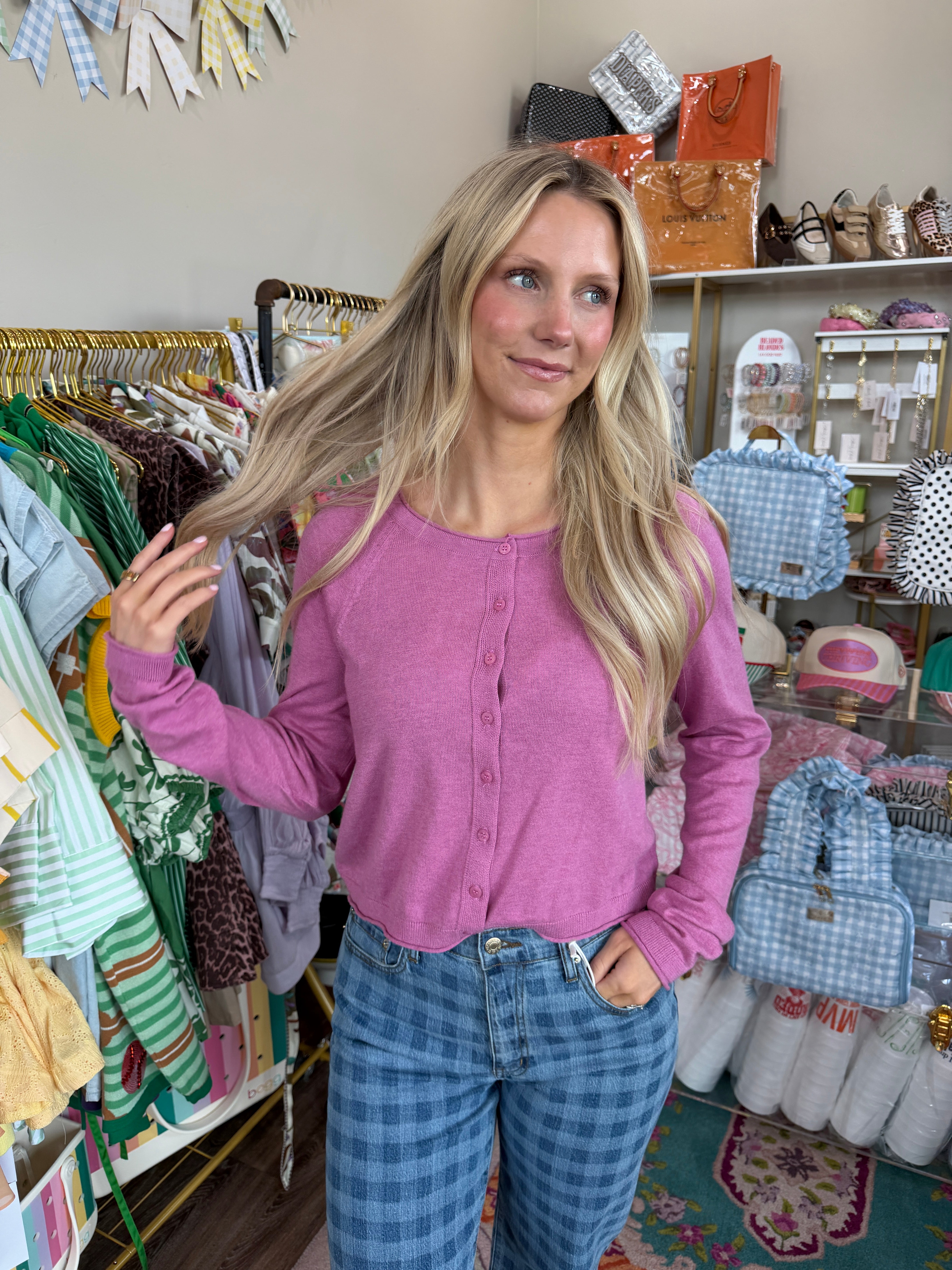 The Perfect Layer Cardigan Spanish Rose