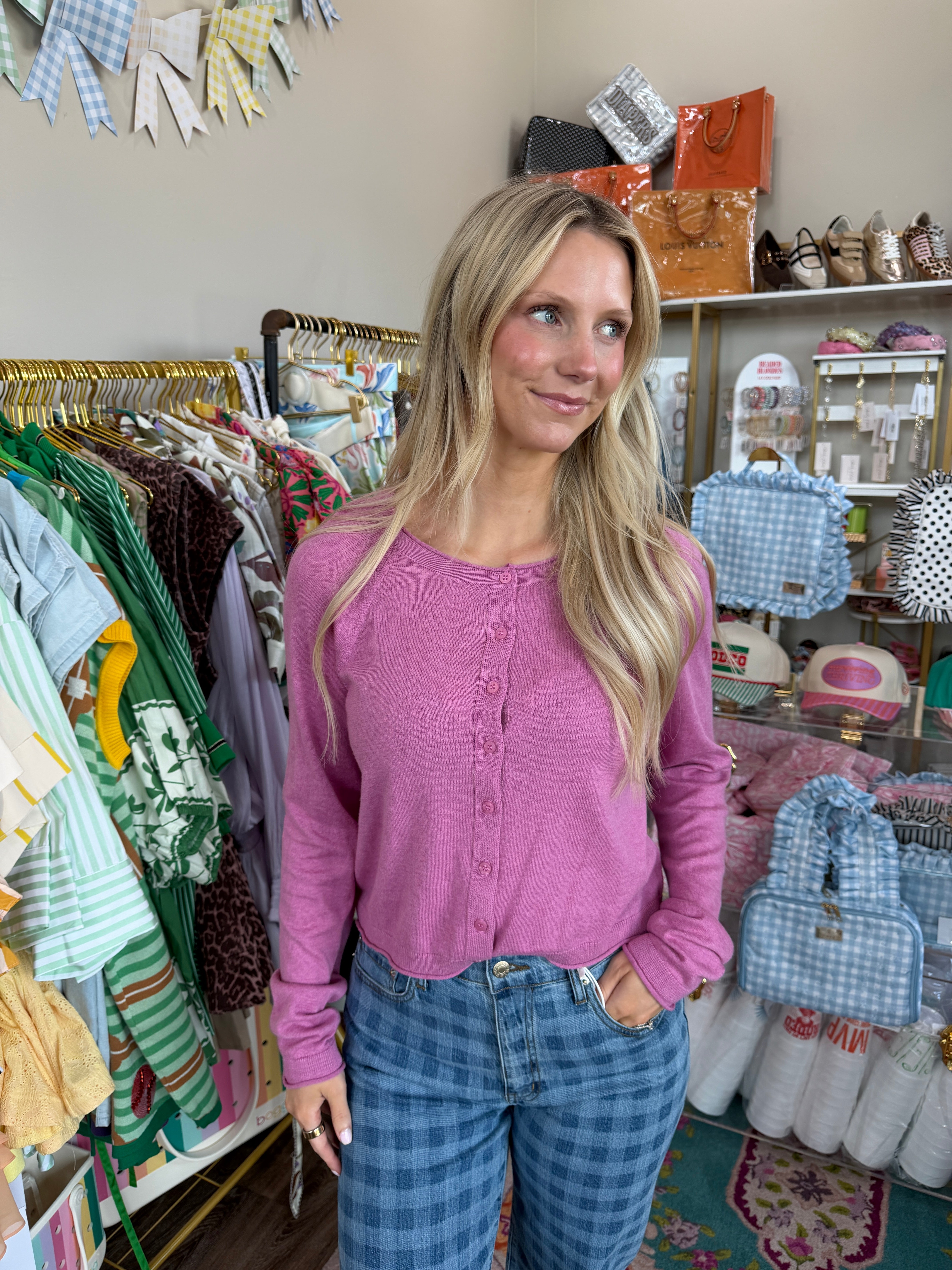 The Perfect Layer Cardigan Spanish Rose
