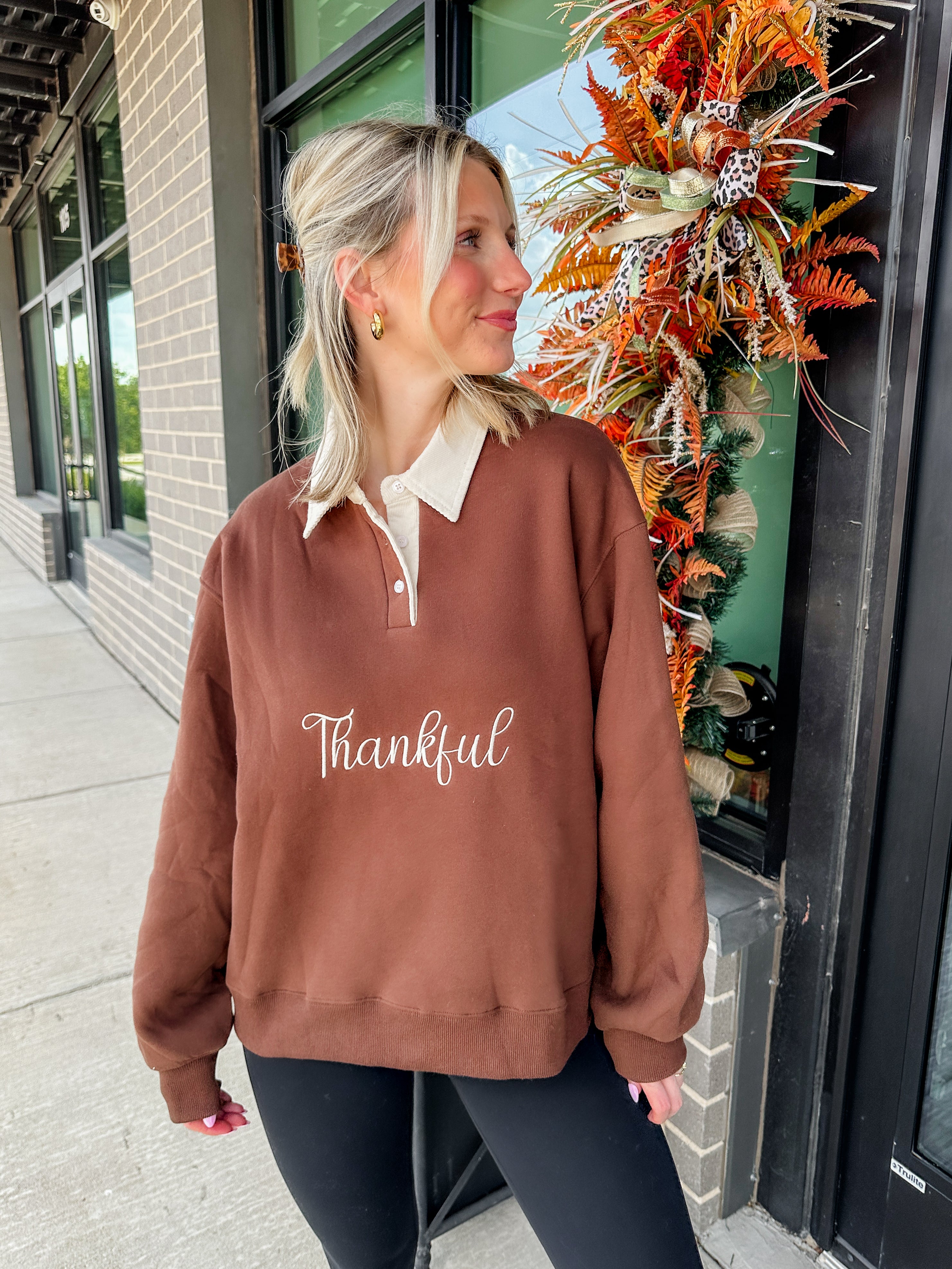 'Thankful' French Terry Sweatshirt