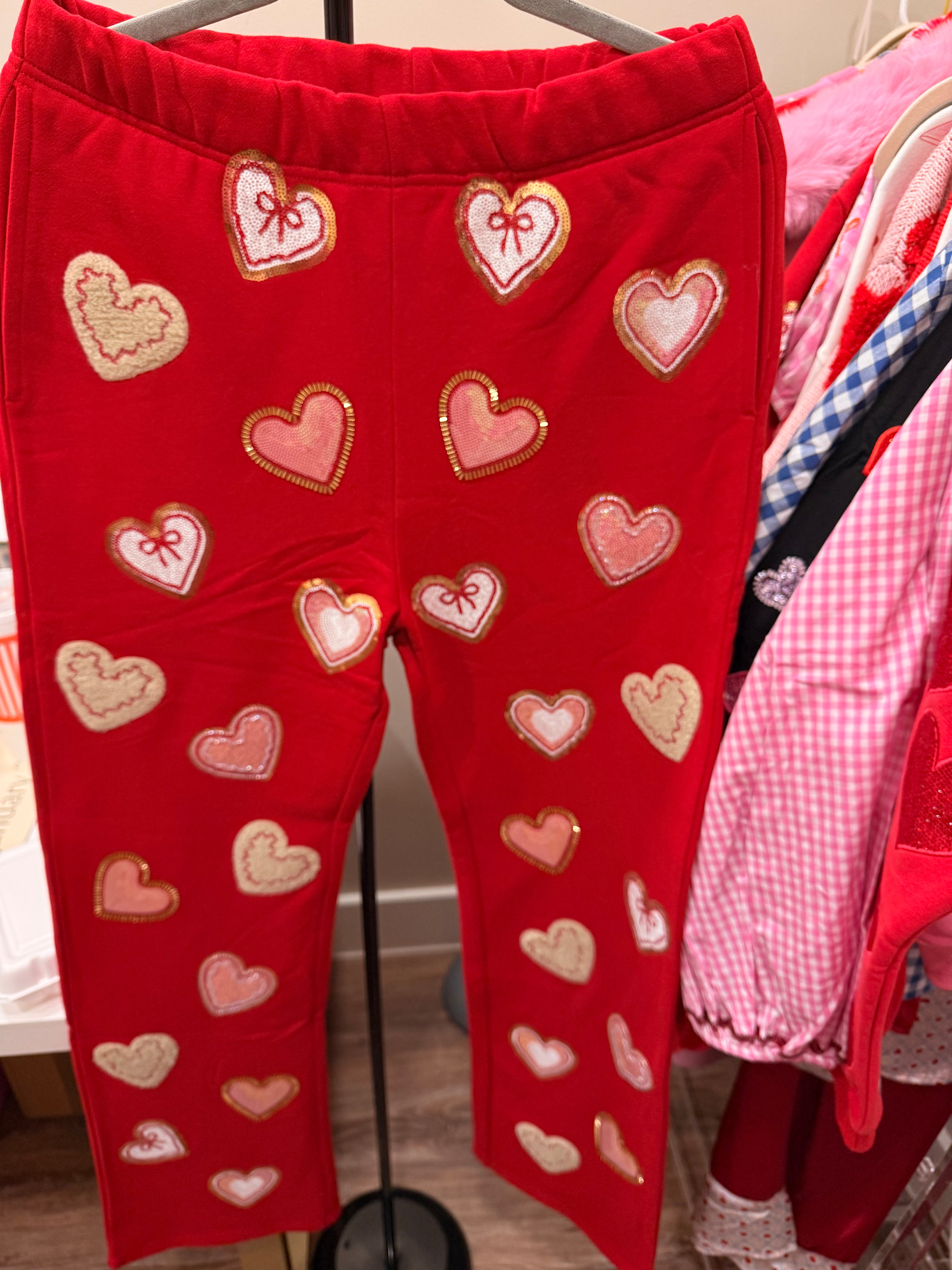 Red Heart Cookies Sweatpants