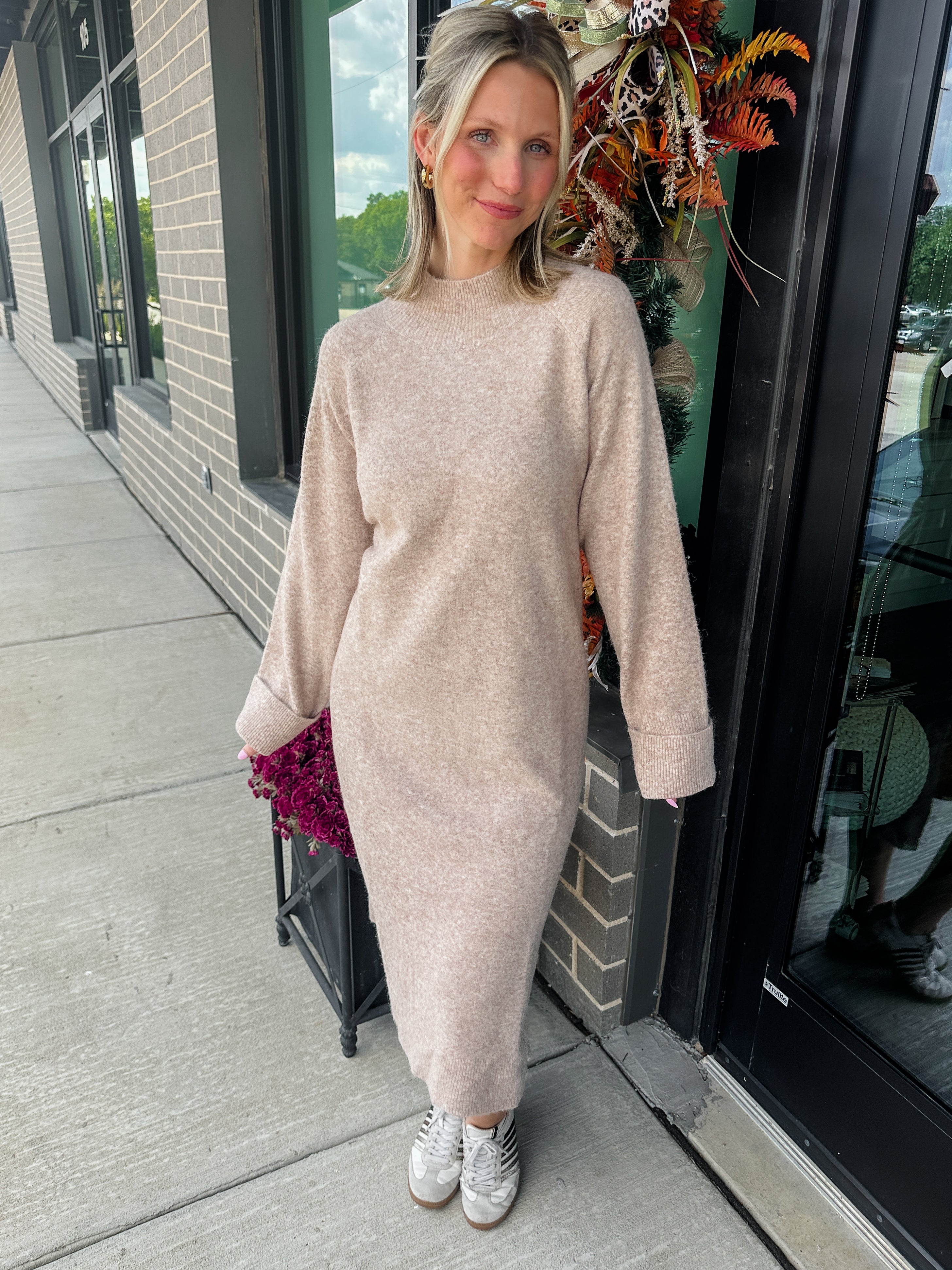 Hadley Turtleneck Knit Midi Dress