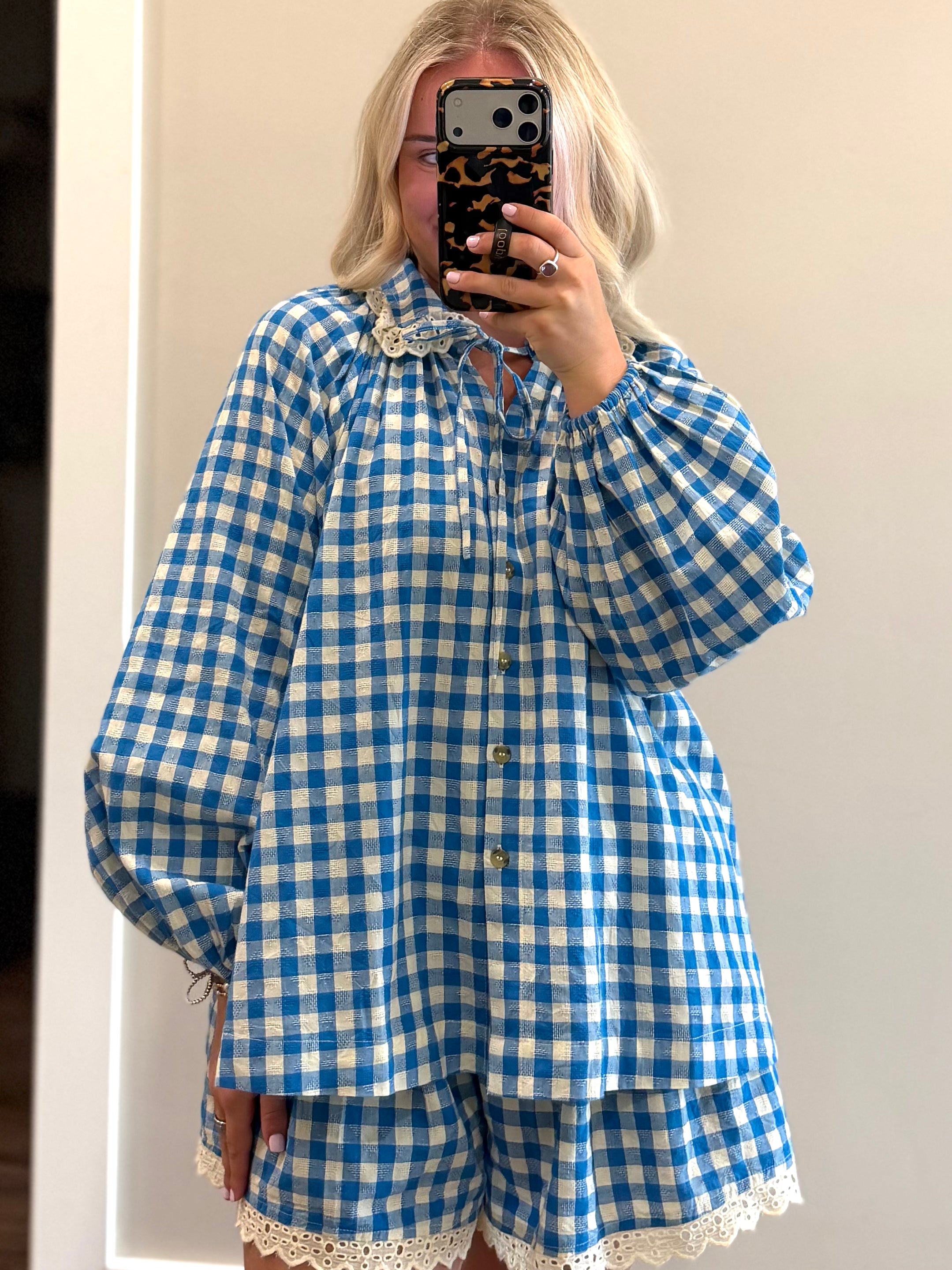 Blue Bay Gingham Top