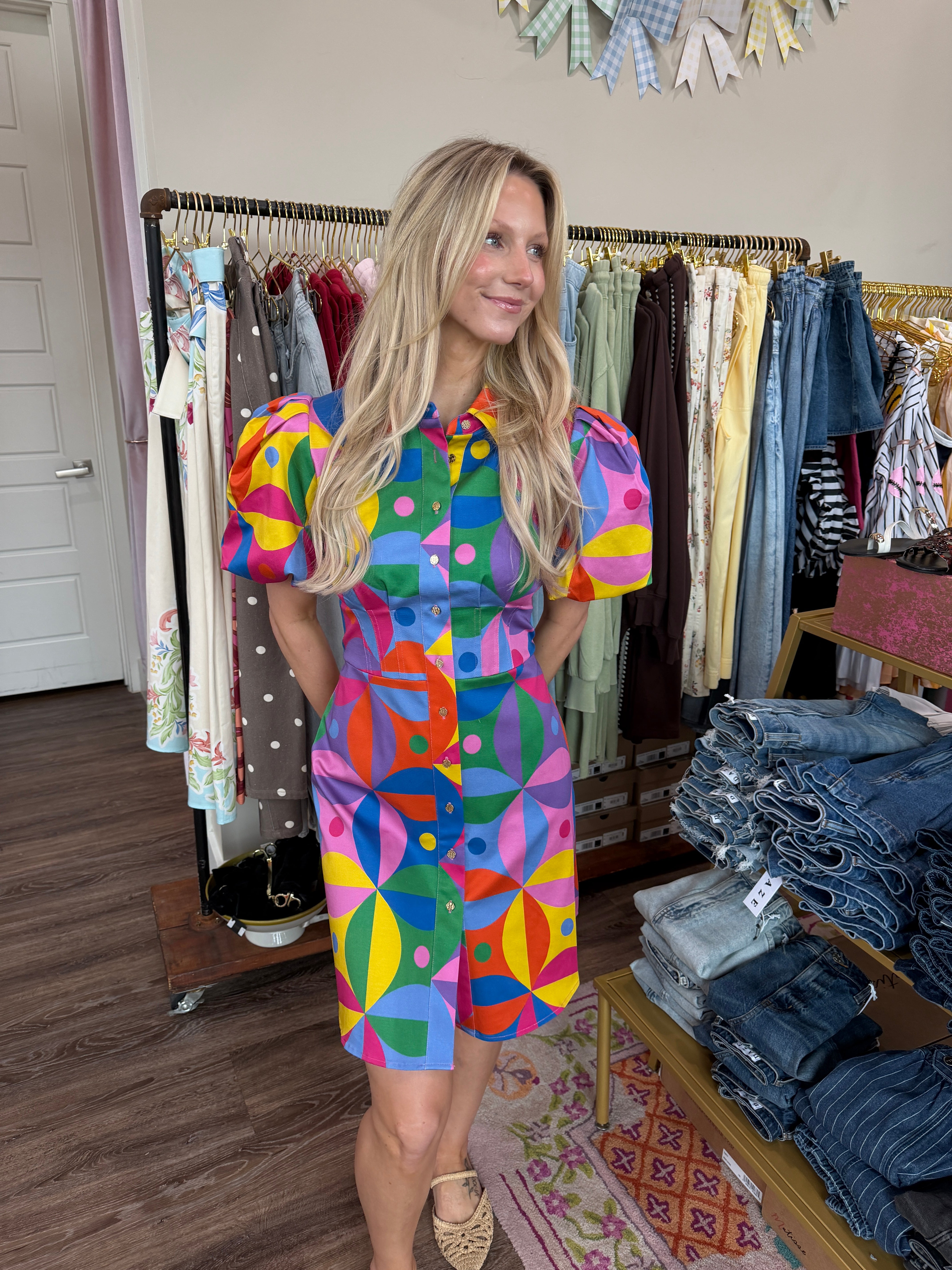 Britt Dress- Floral Prism- Emily McCarthy