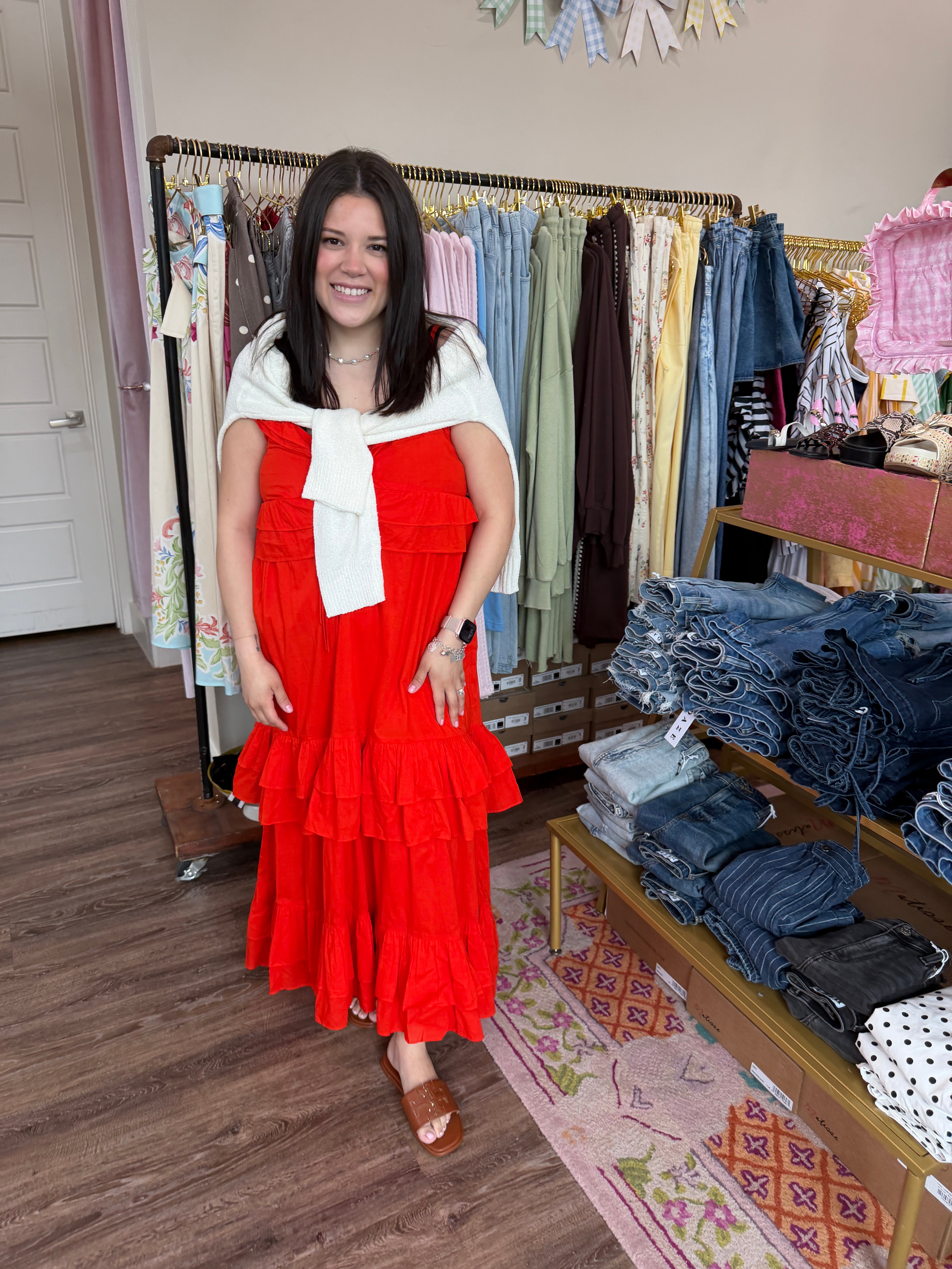 Freya Maxi Dress Rouge Red Voile- show me your mumu