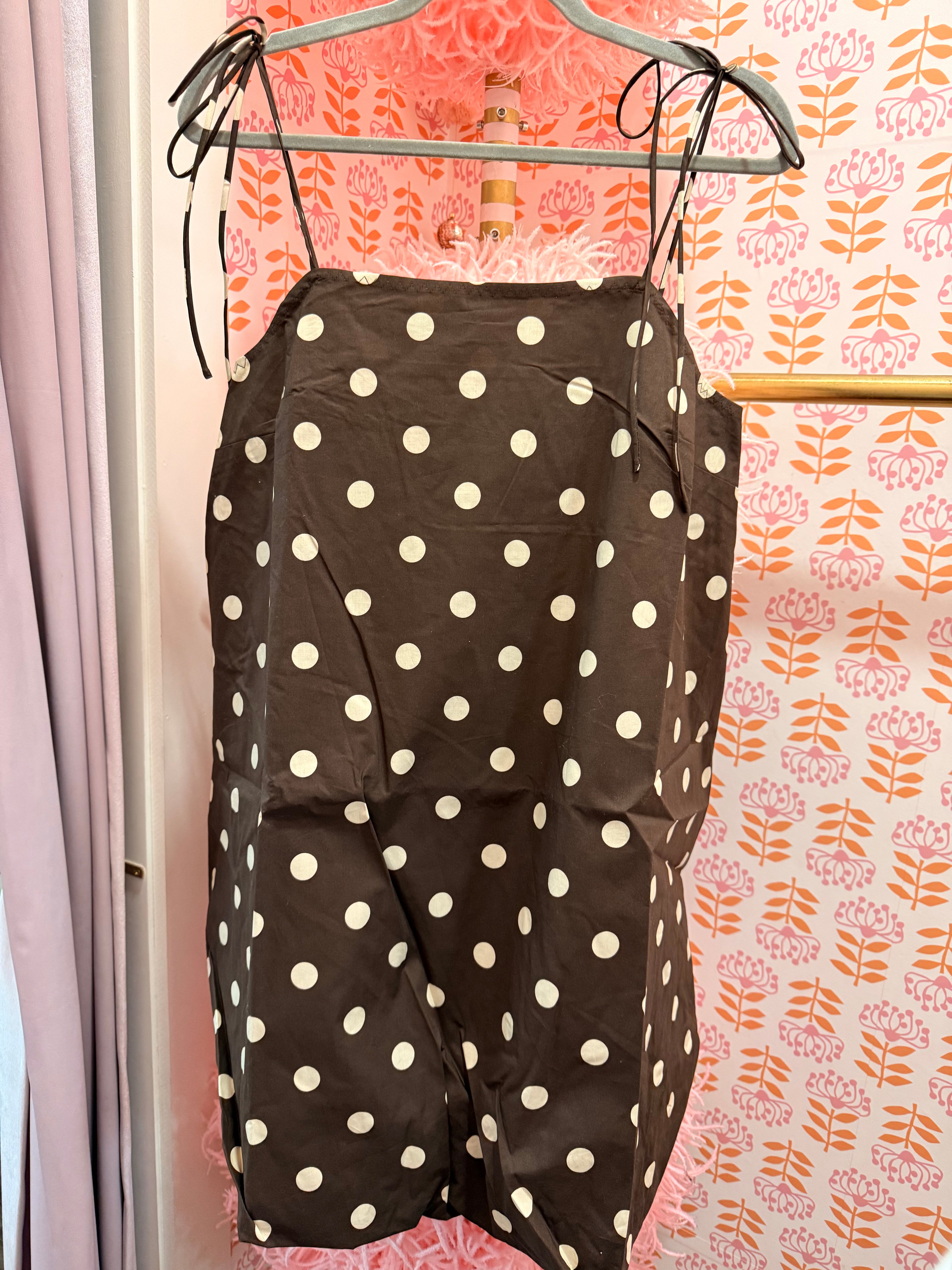 Dot Bubble Hem Mini Dress