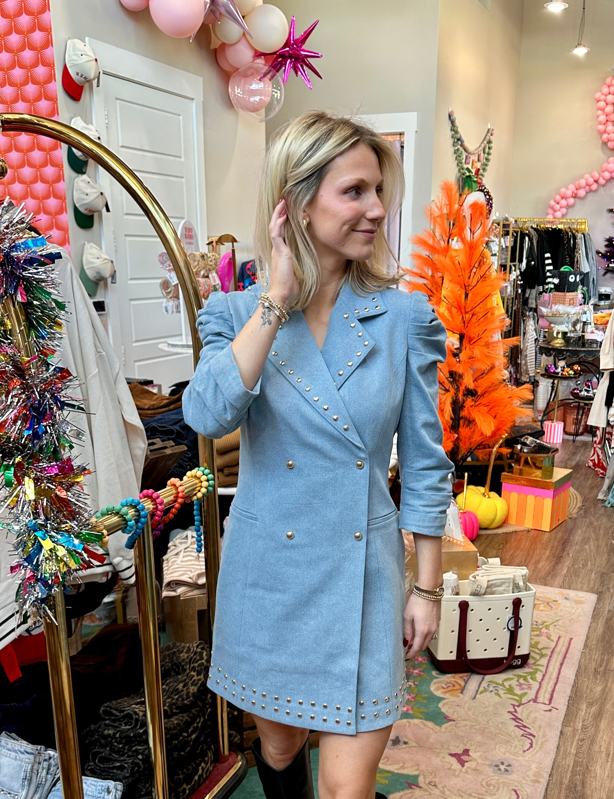 Bradshaw Dress- Denim- Emily McCarthy