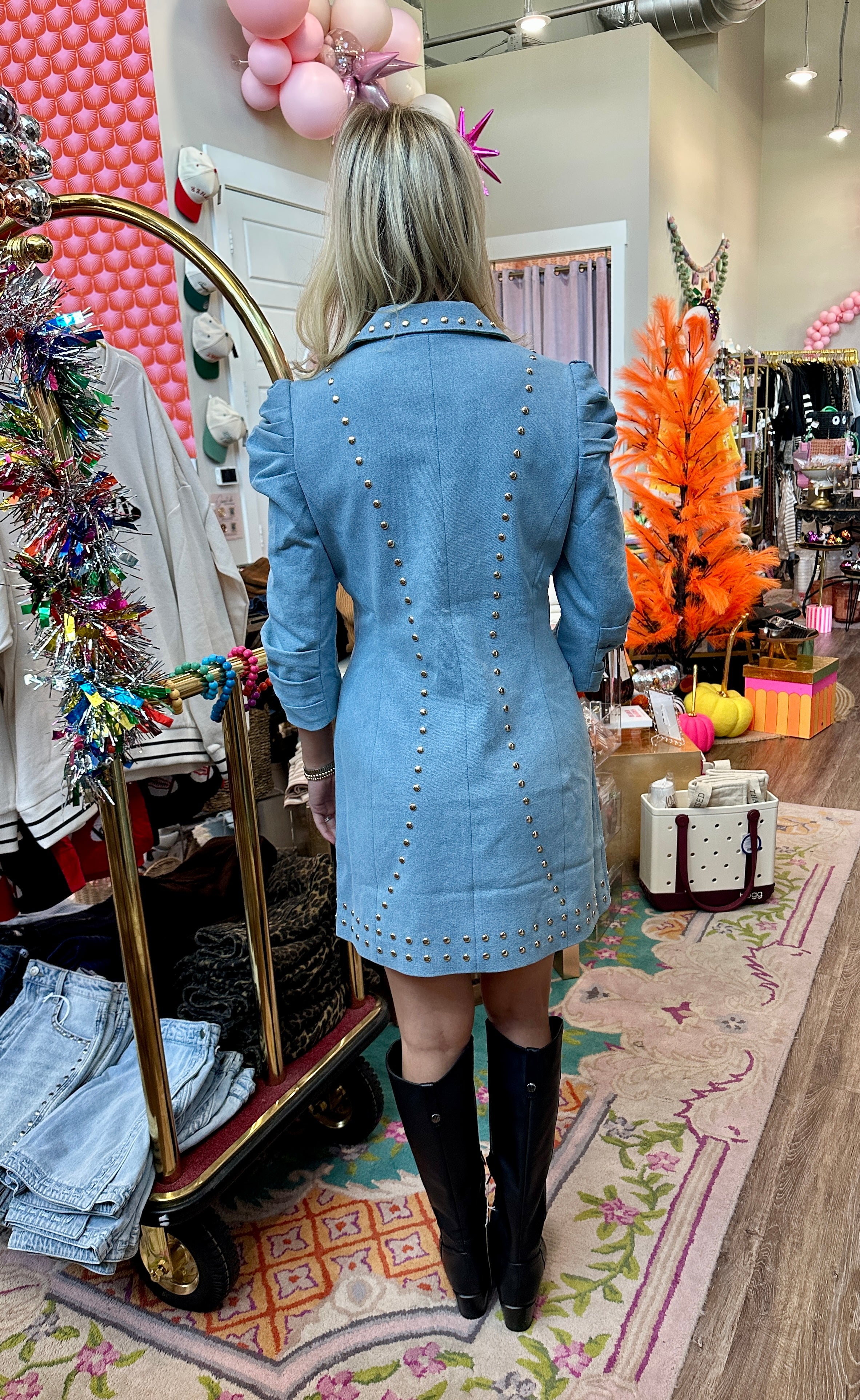 Bradshaw Dress- Denim- Emily McCarthy