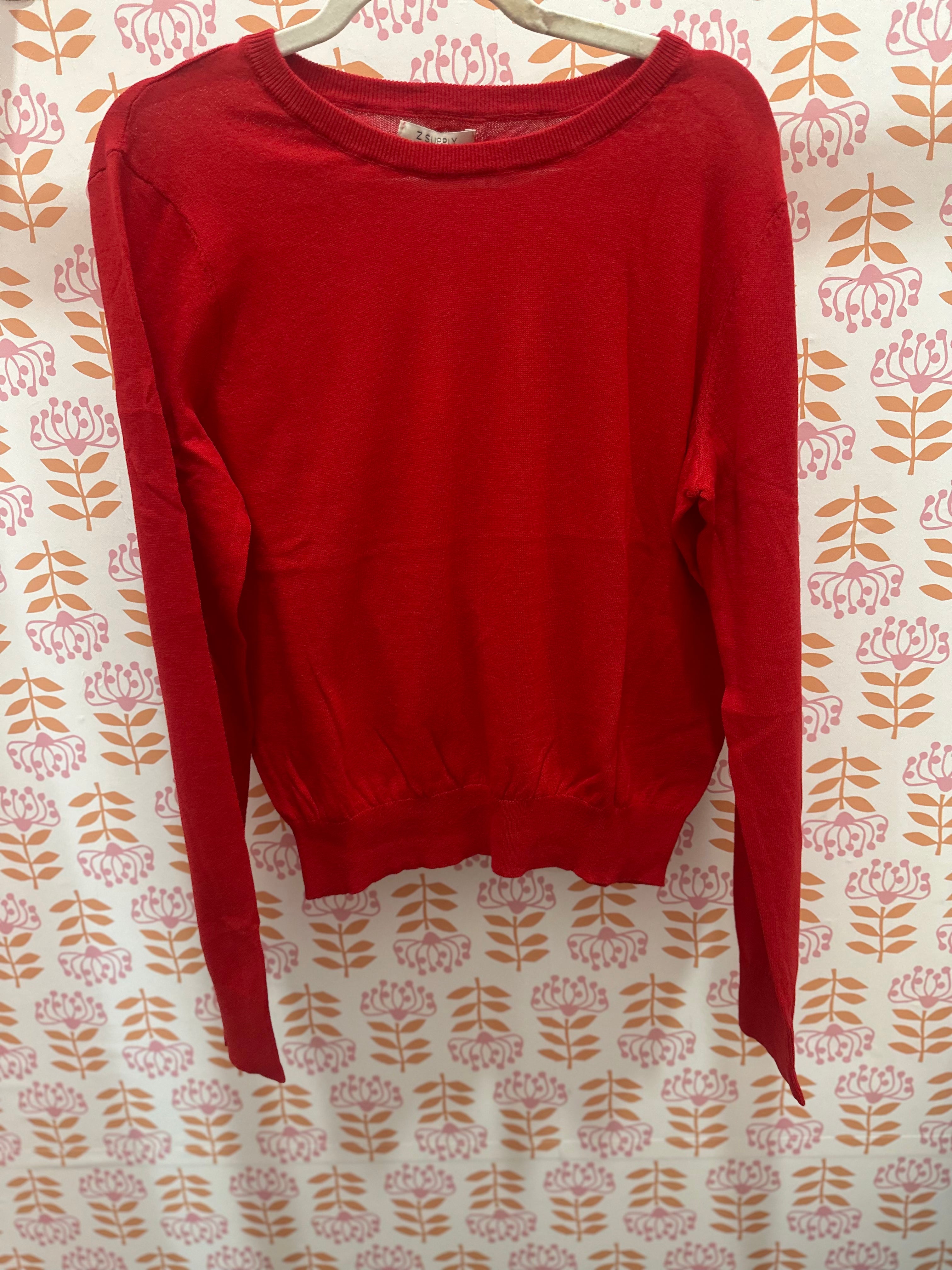 The Perfect Layer Sweater Festive Red