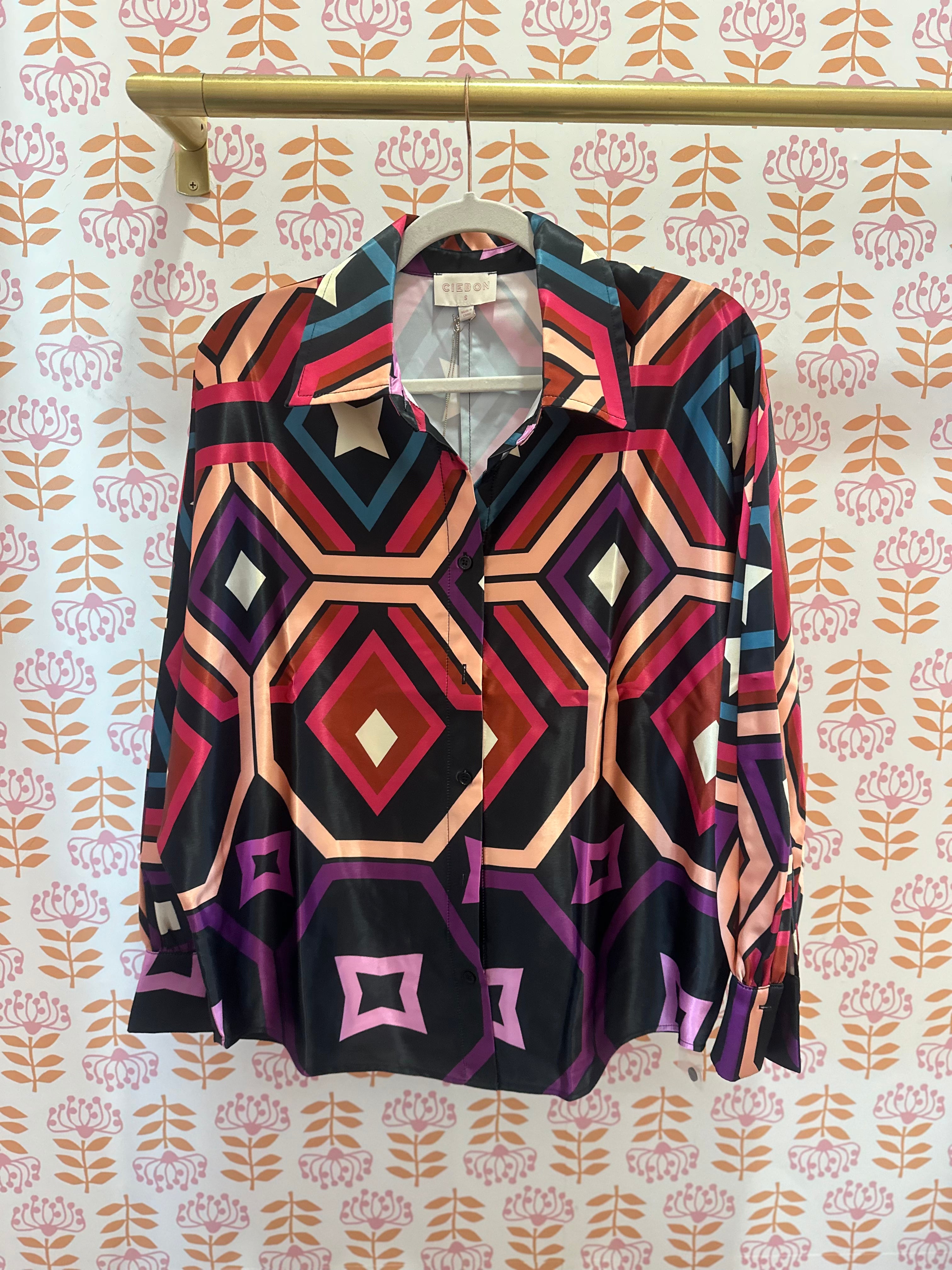 Medallion Print Batwing Shirt