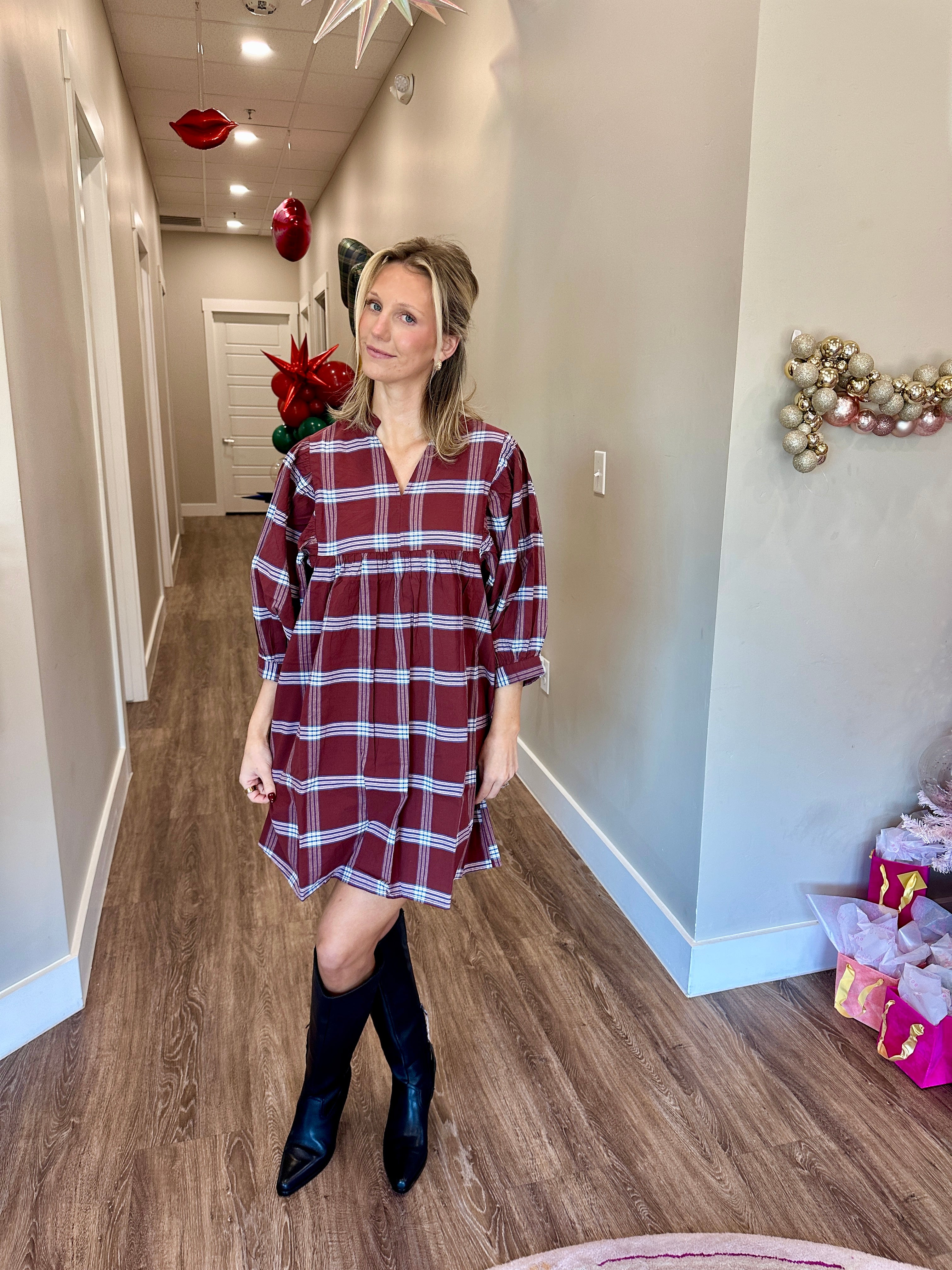 Shipley Dress- Brown