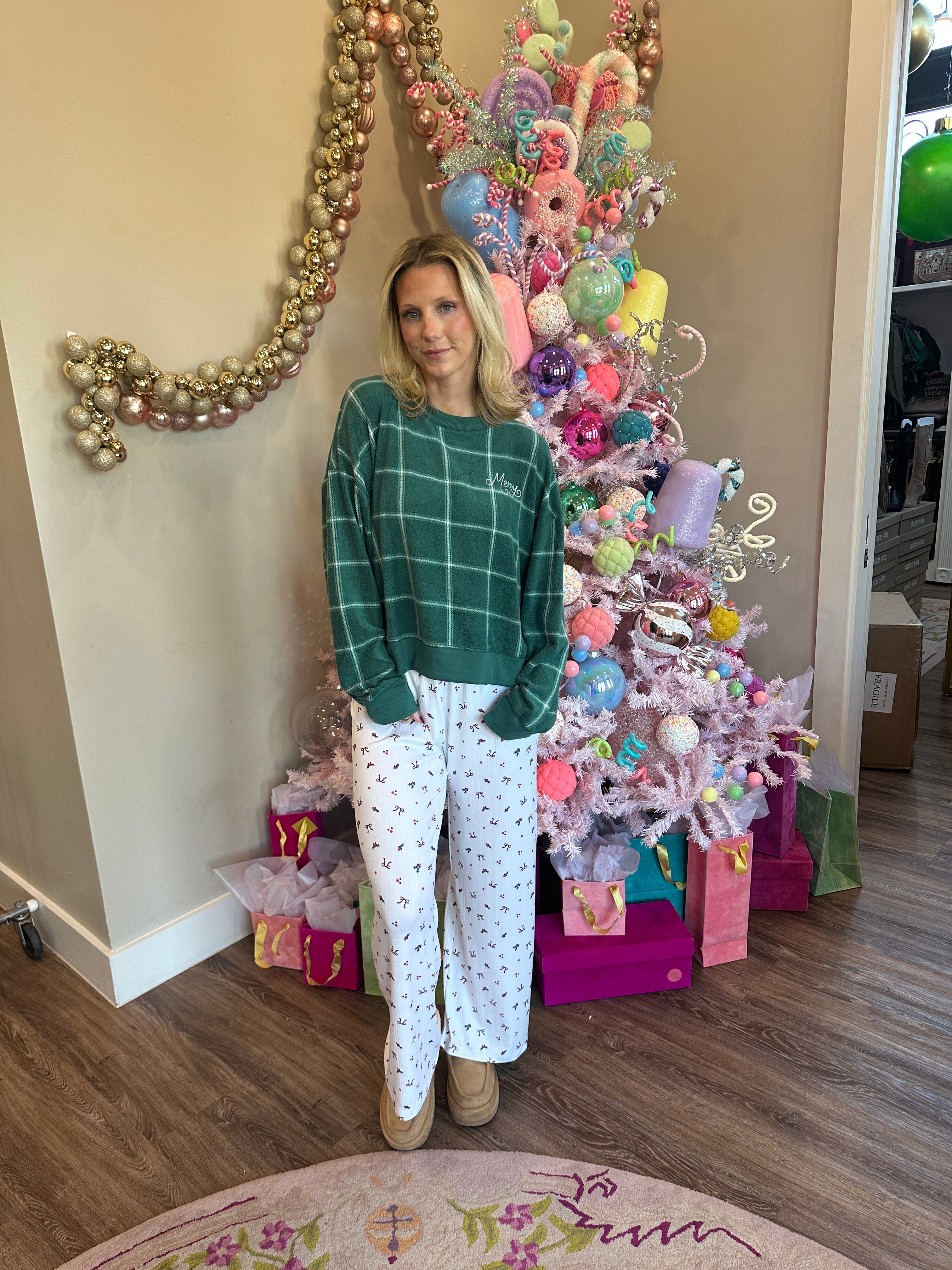 Plaid LS Top Noble Fir