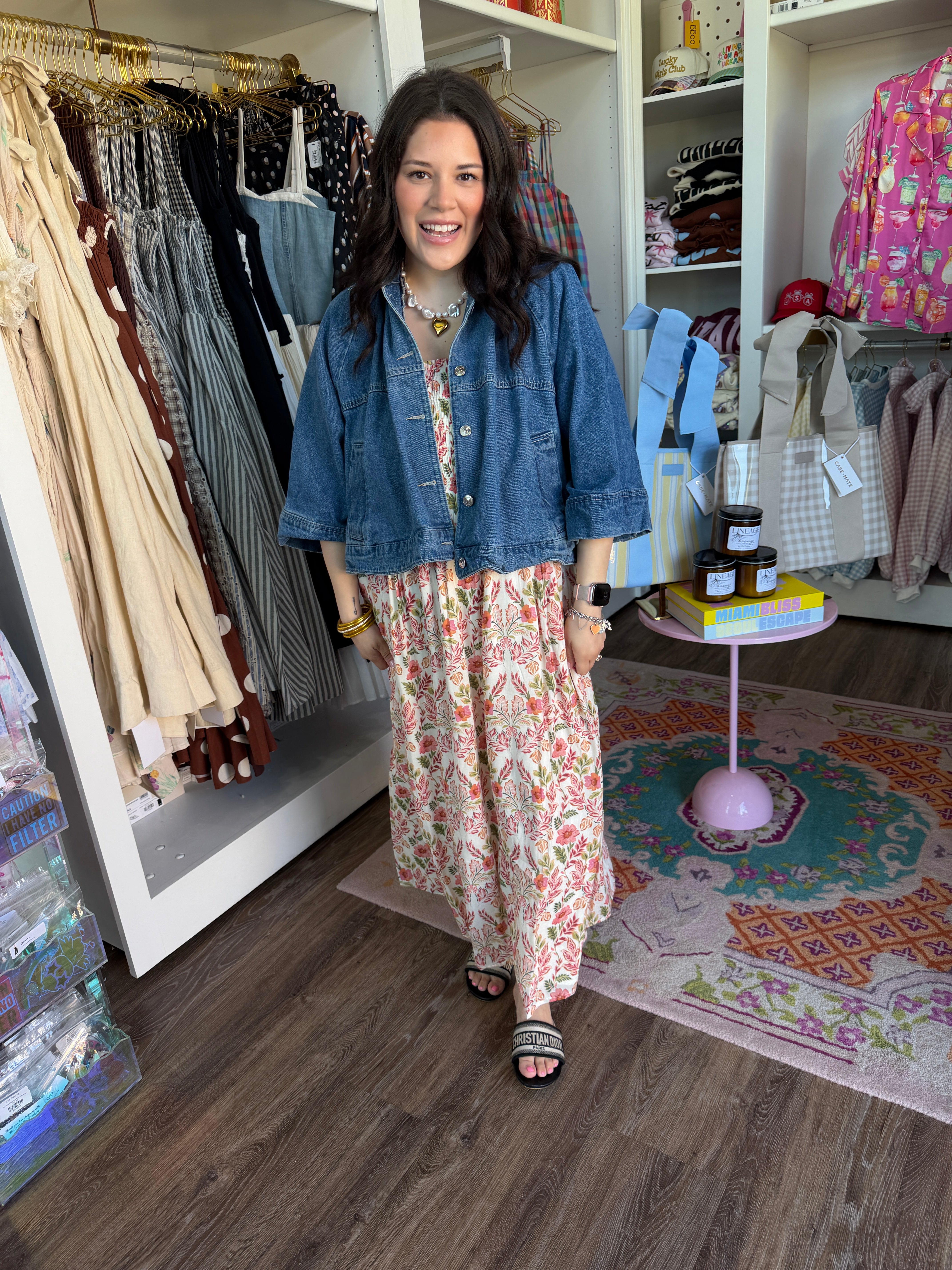 Cornelia Ami Floral Midi Dress