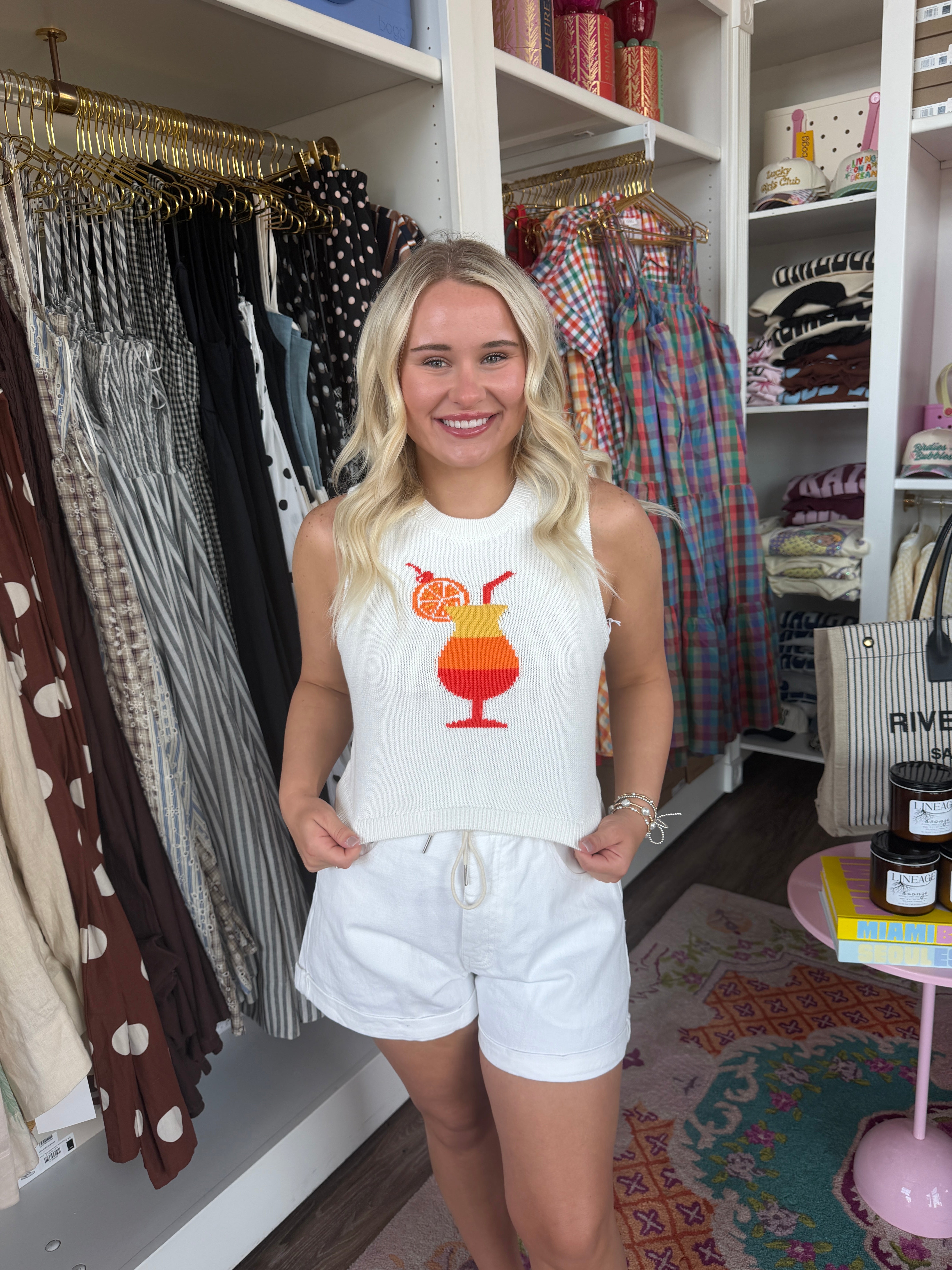 Milo Tank Cocktail Graphic Knit- show me your mumu