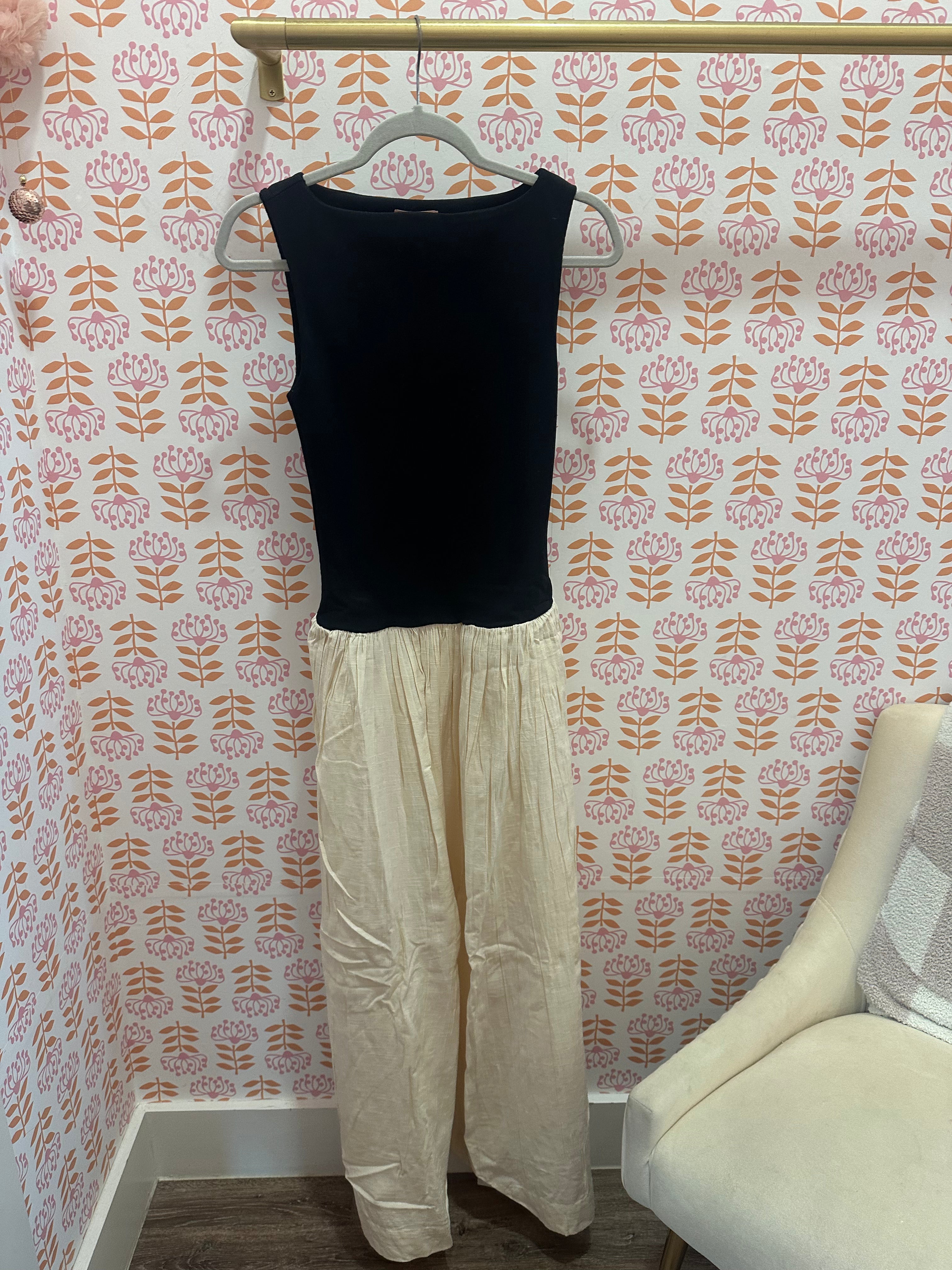 Luisa Maxi Dress Black and Cream - Show Me Your Mumu