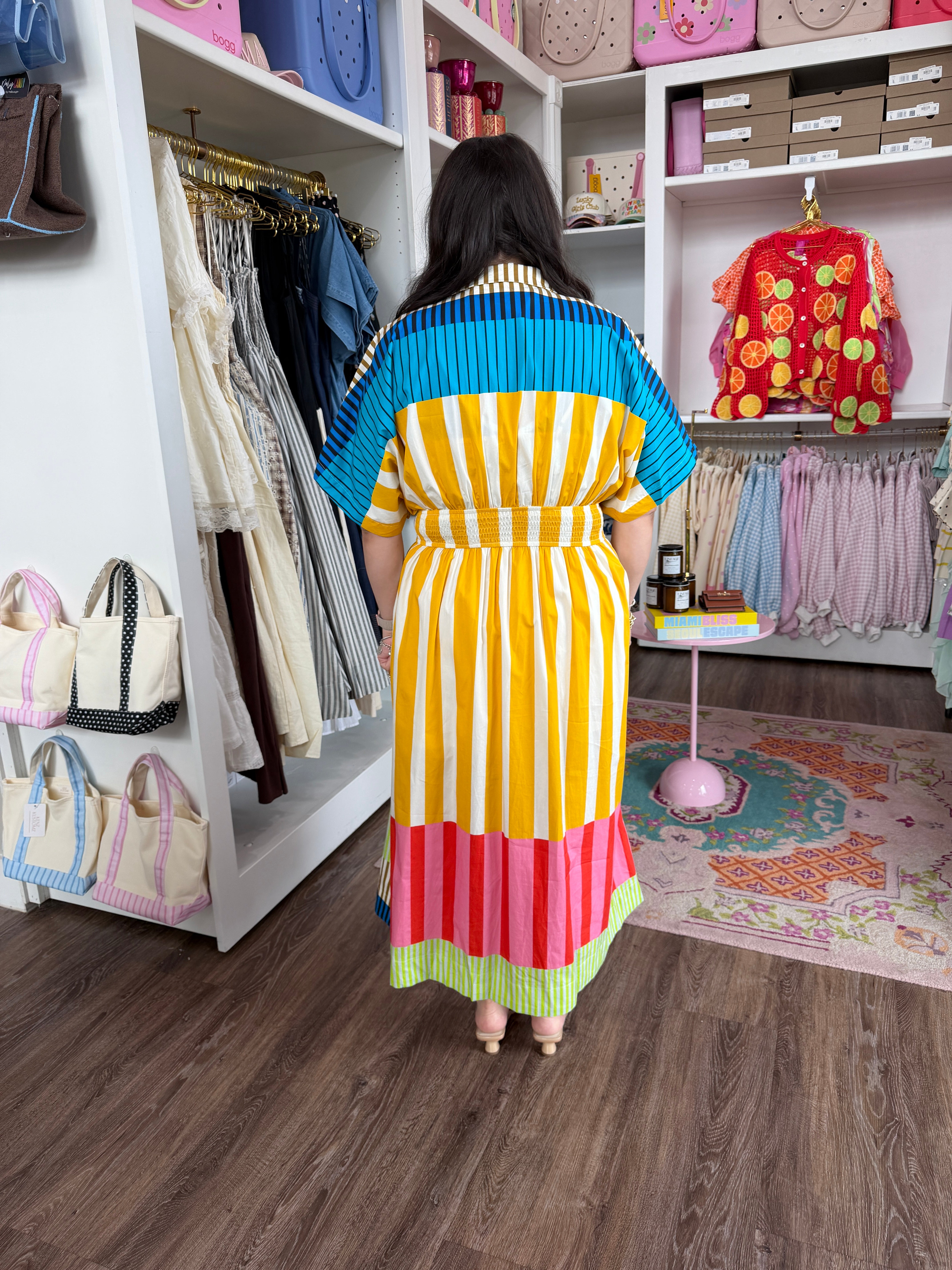 Stripe button down Maxi