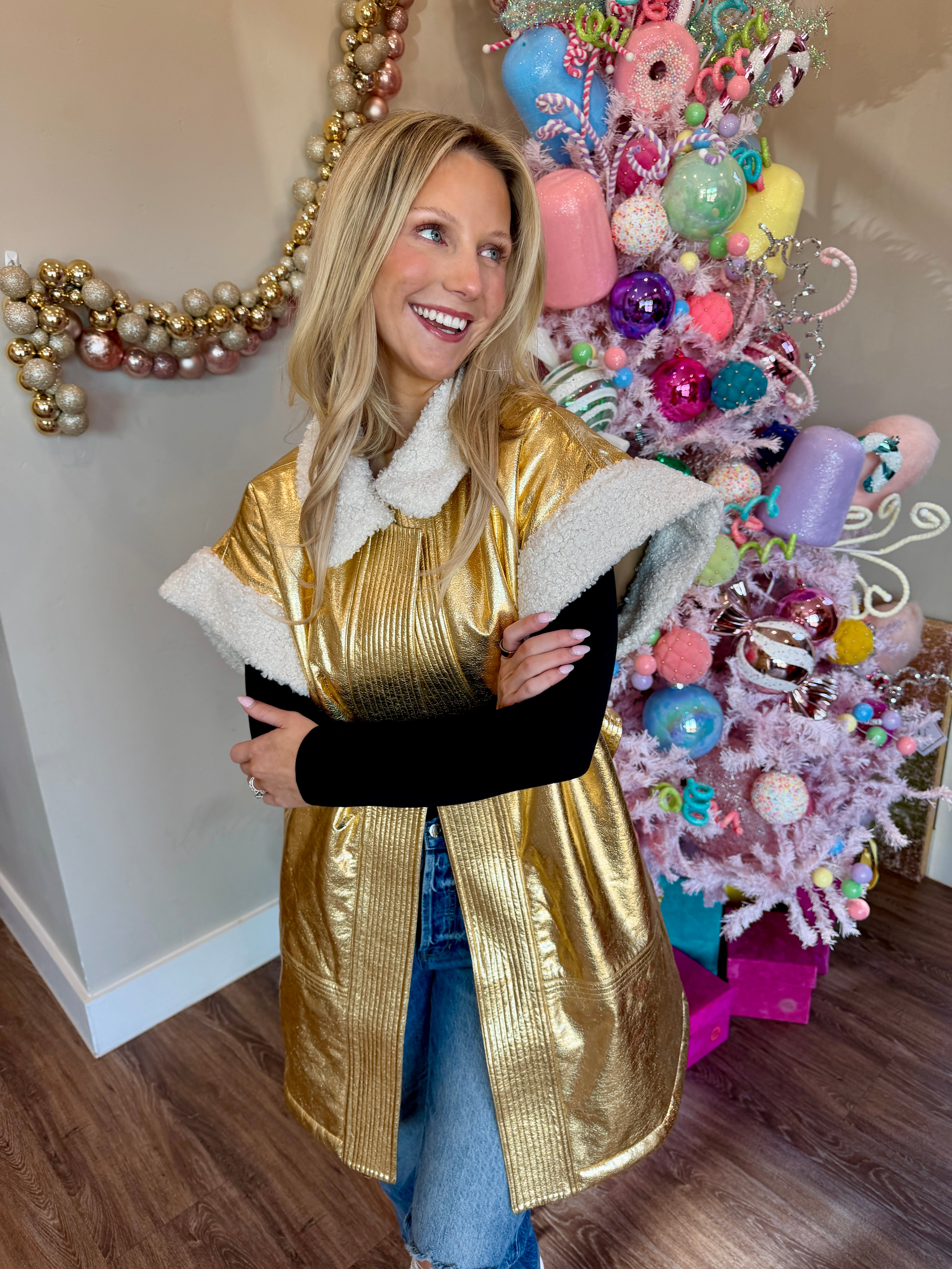 Annie Vest- Gold Vegan- Emily McCarthy