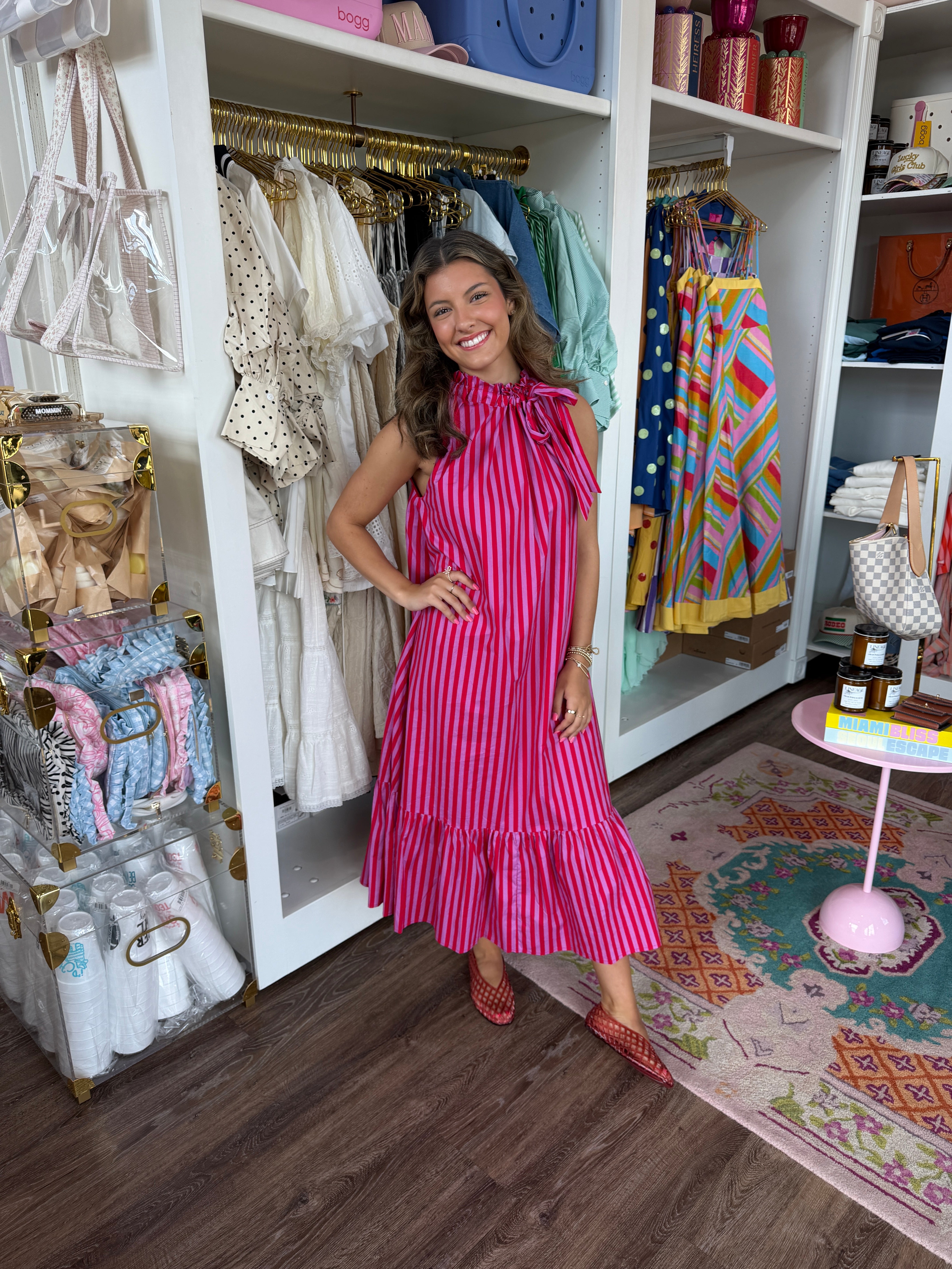 Stripe Midi Dress