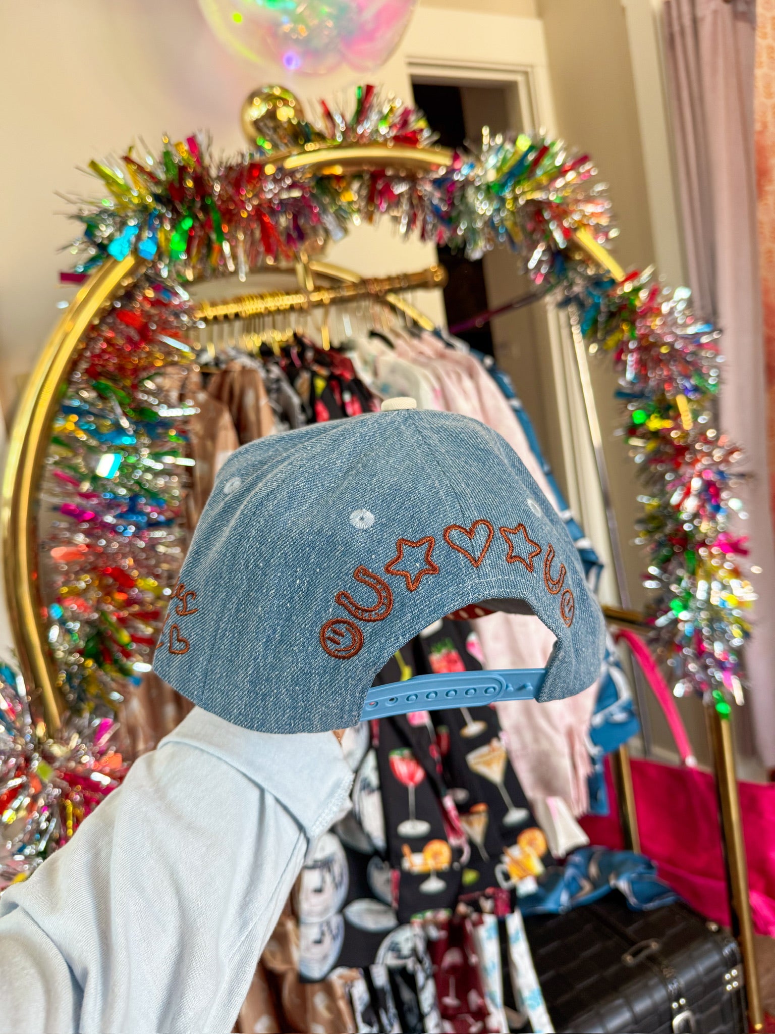 Brown Polka Dot Mother Canvas Cap