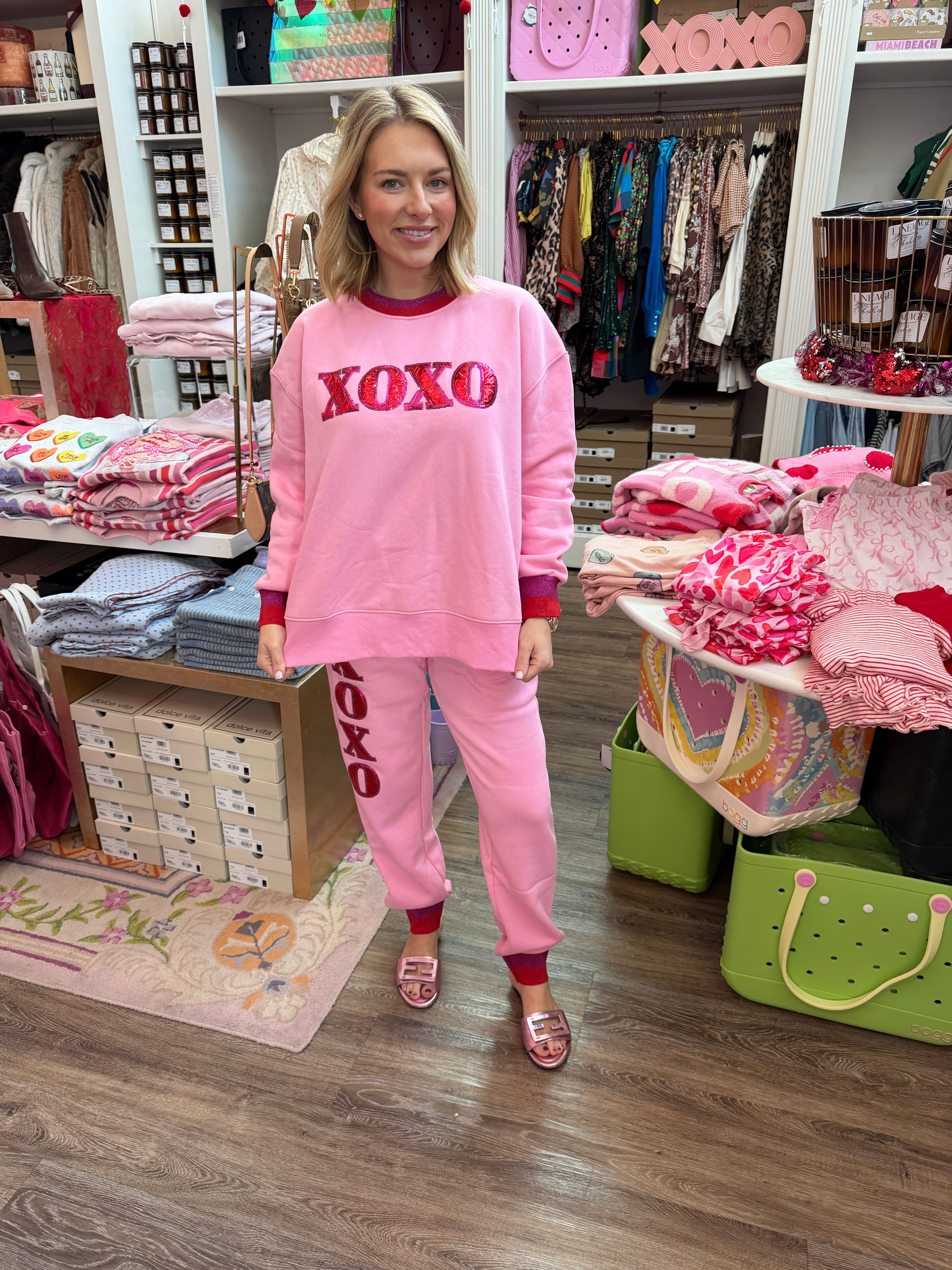 Pink XOXO Sweatpants - Brianna Cannon
