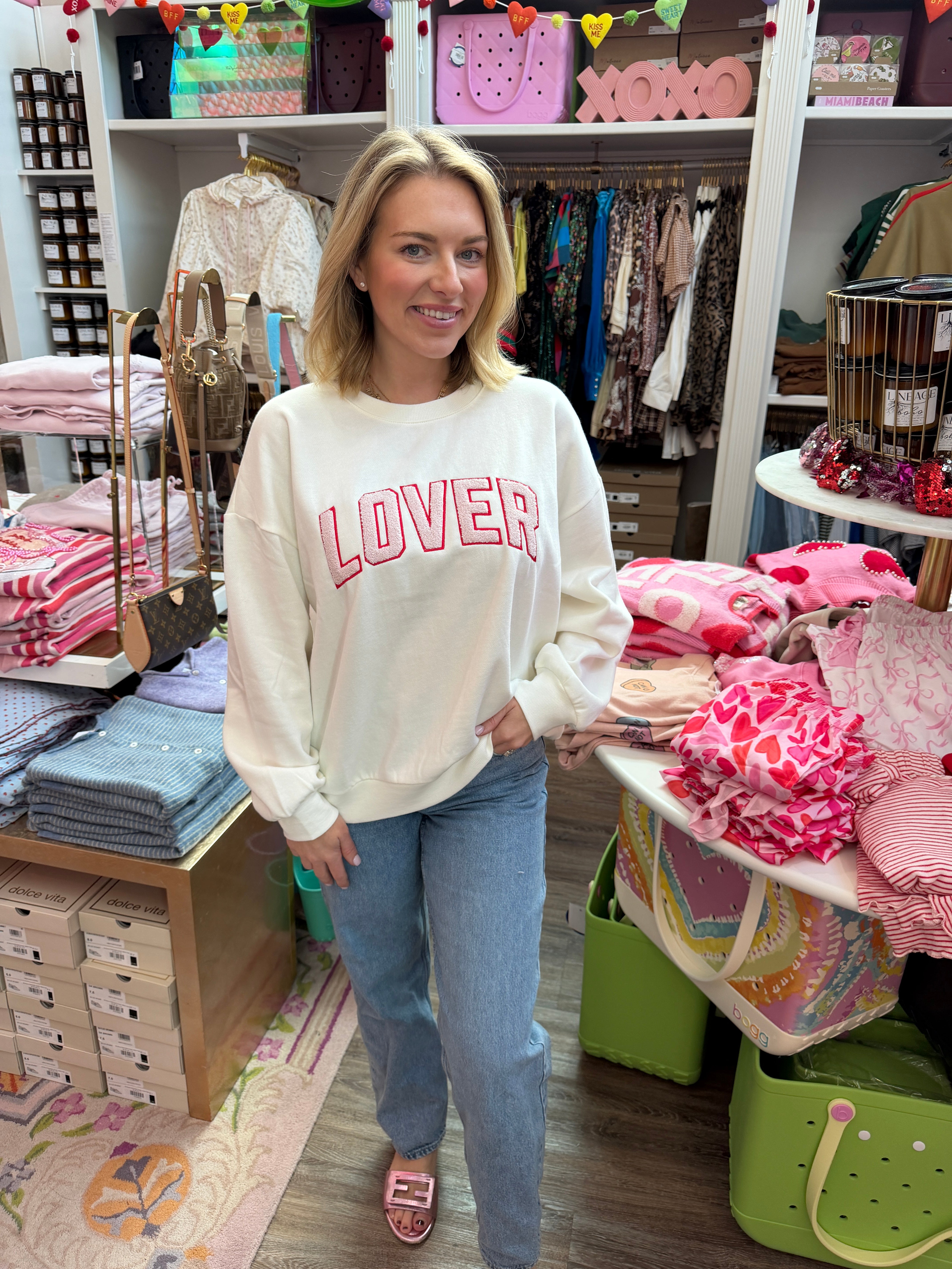 Oversized Lover Sweatshirt - Vanilla Ice