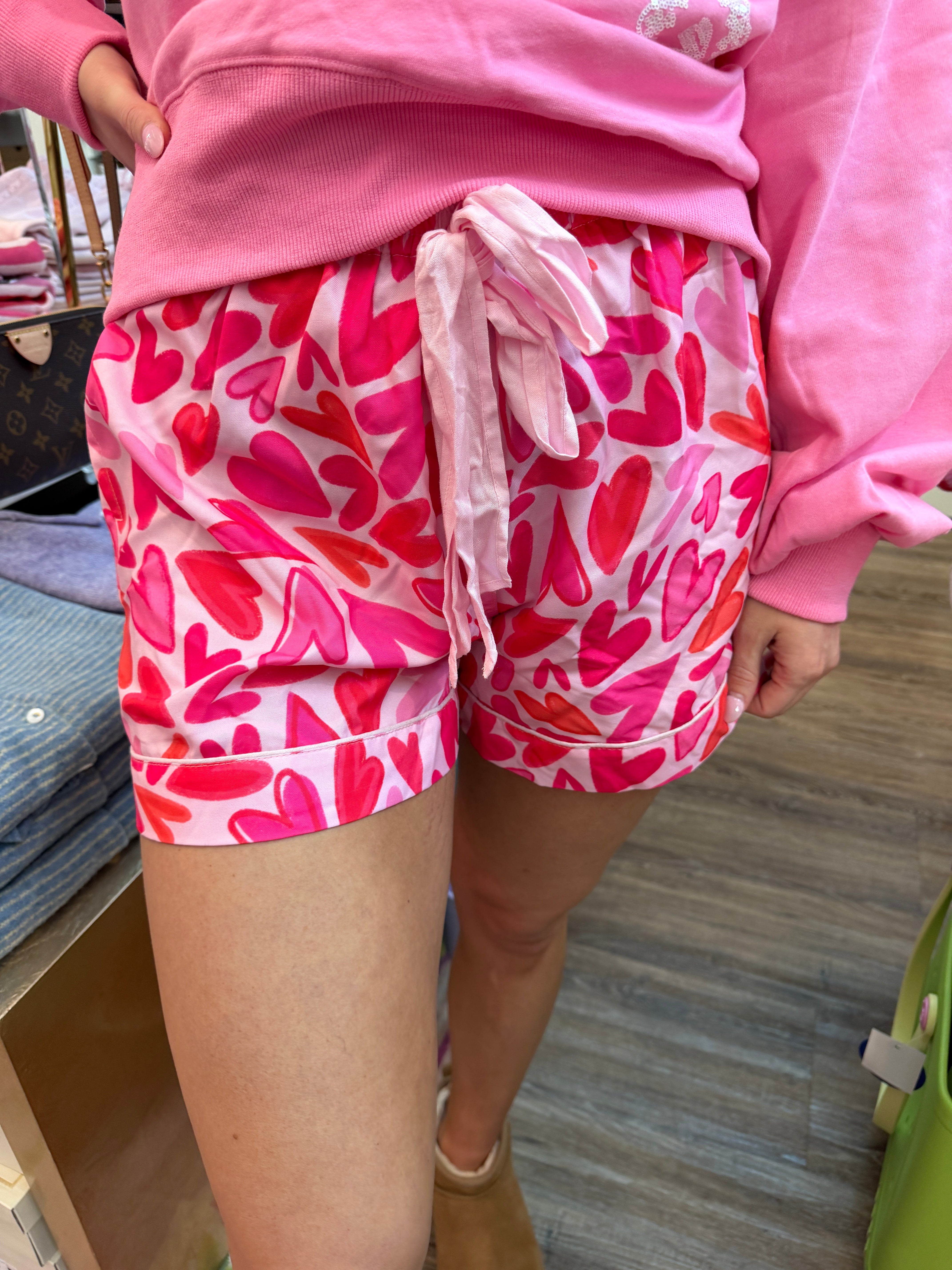 Valentine Pajama Shorts