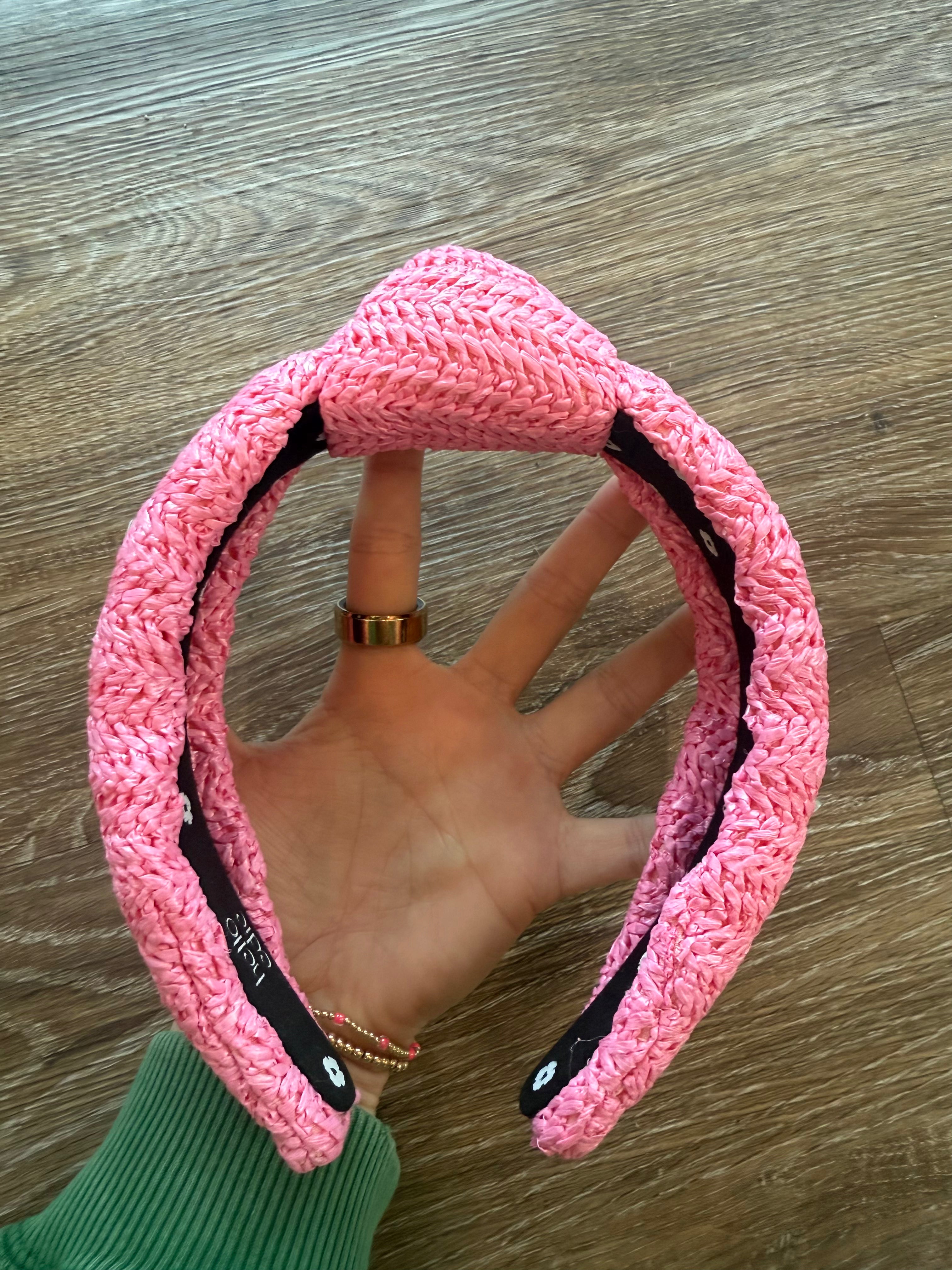 Pink Woven Headband