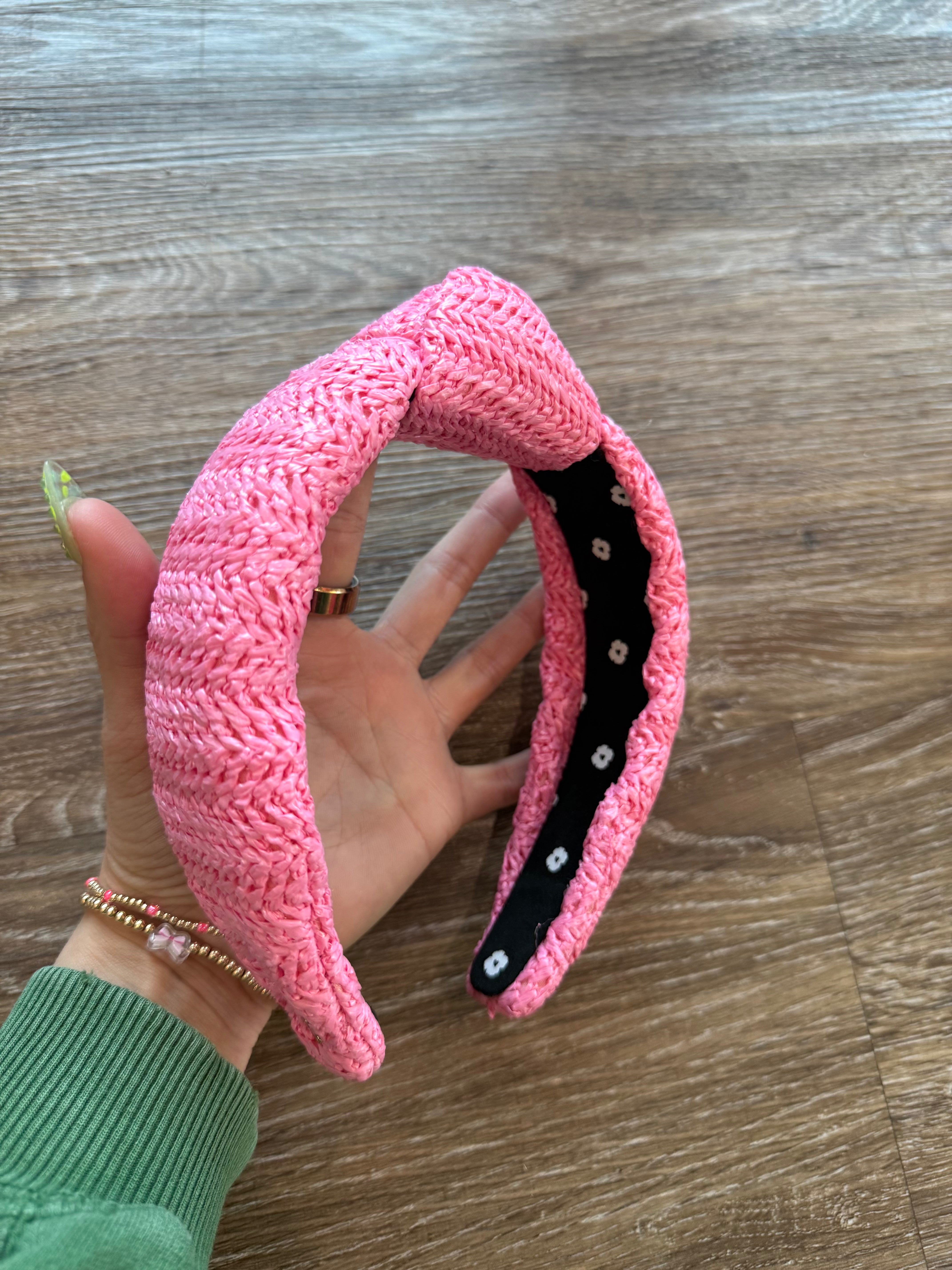 Pink Woven Headband