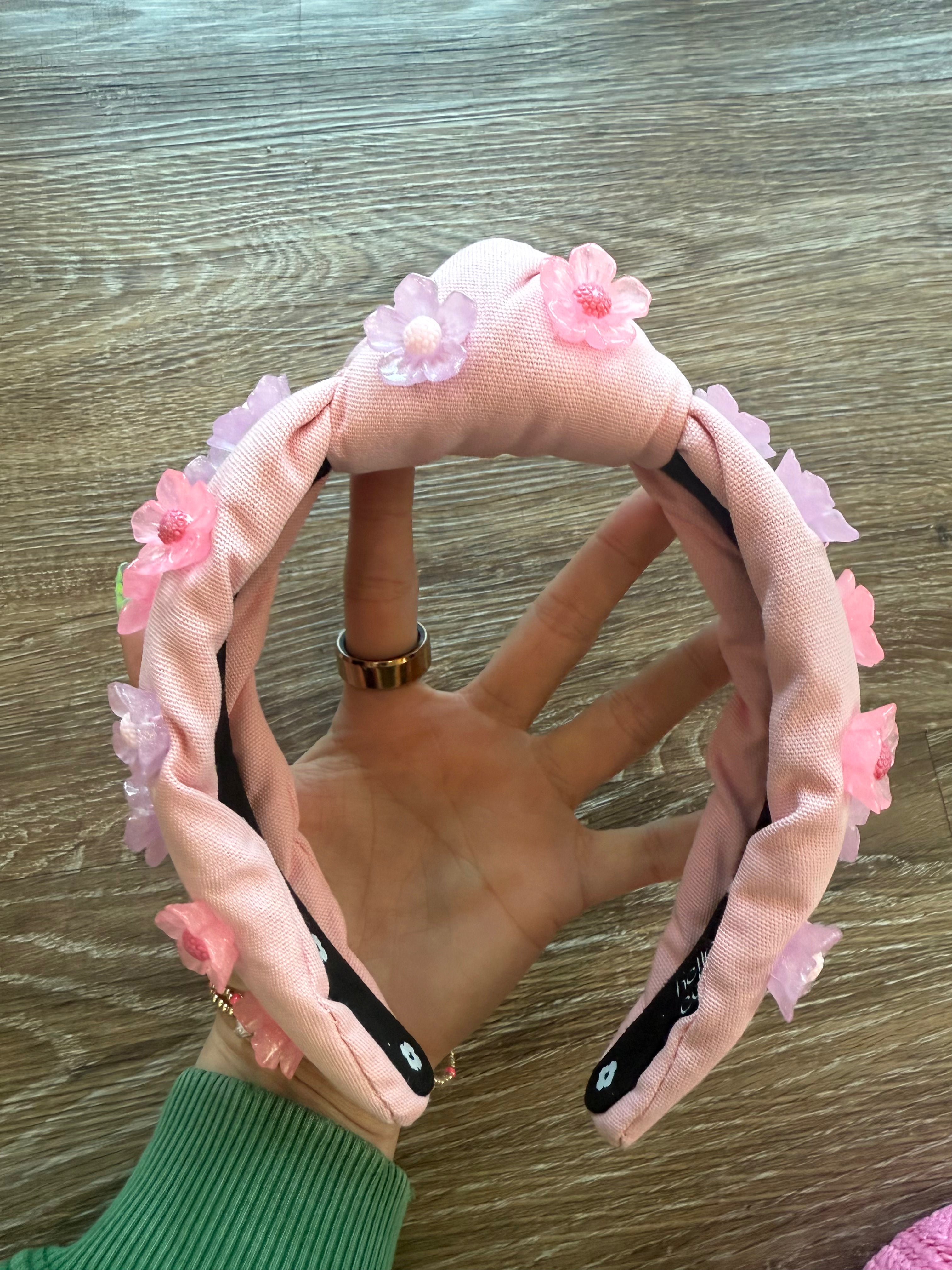 Pink Flower Headband
