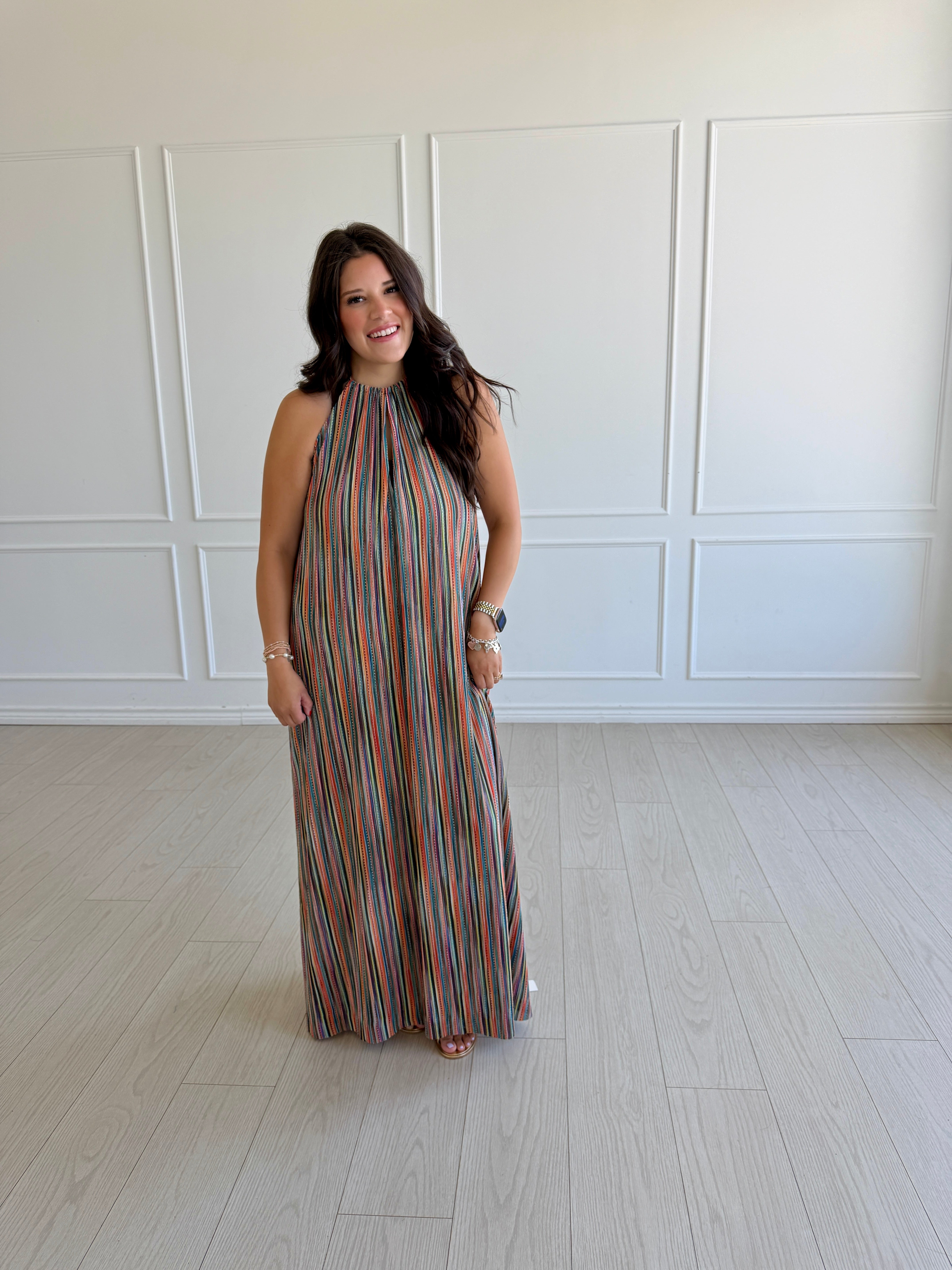 Lucille Maxi Dress Sundown Stripe Knit