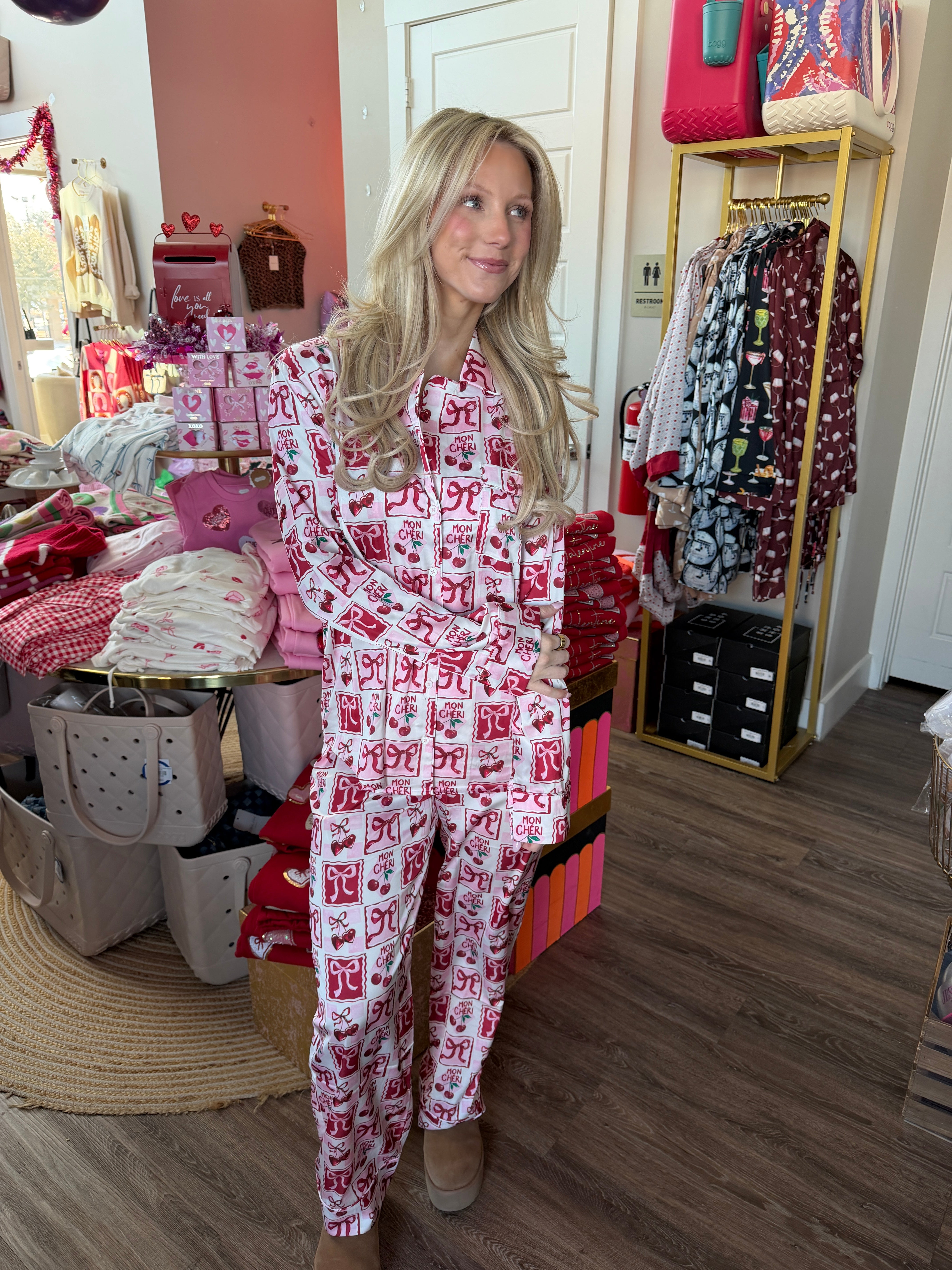 Classic Pj Set- Mon Cheri Silk- Show me Your MuMu