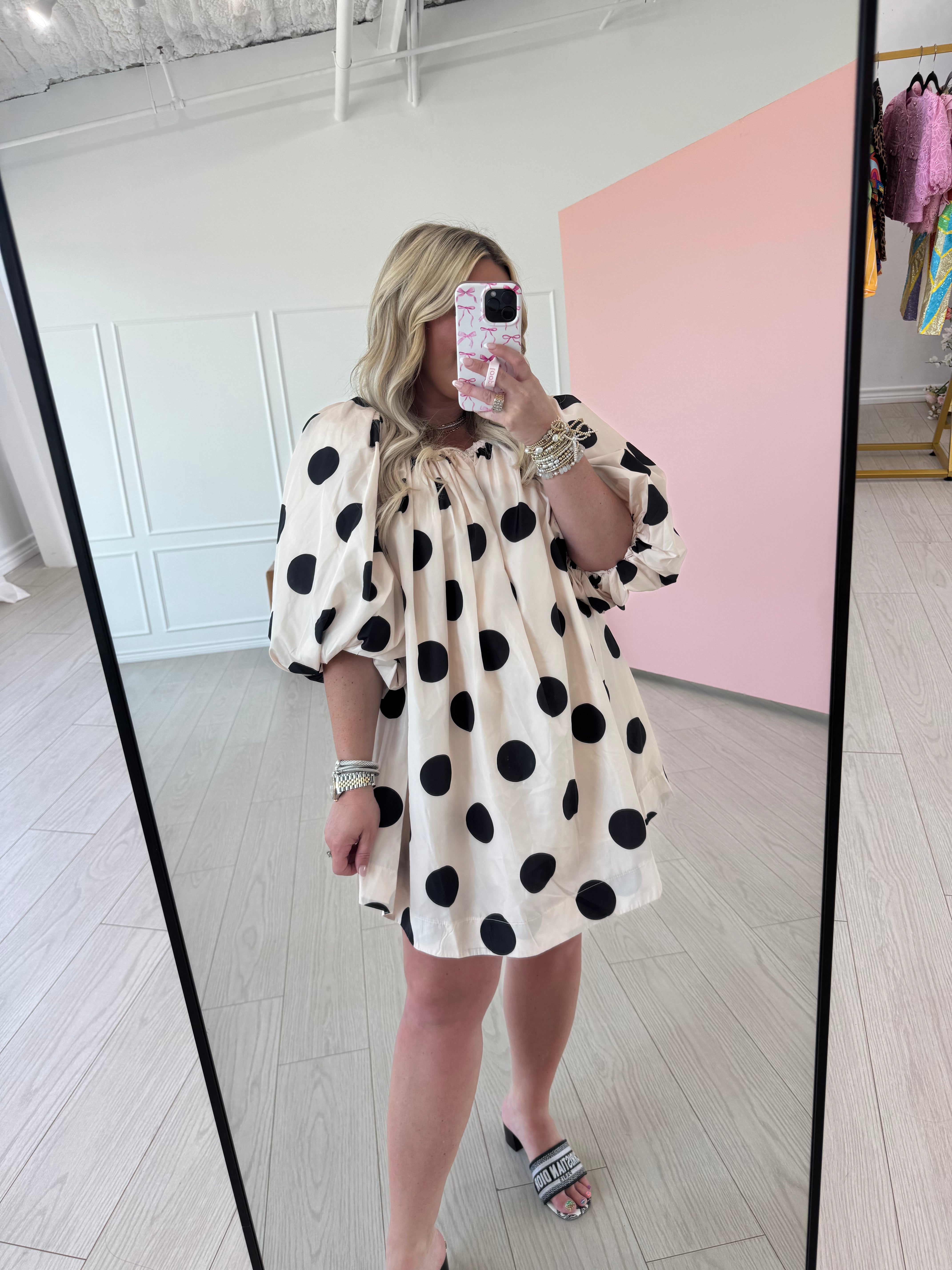 Polka Mini Dress