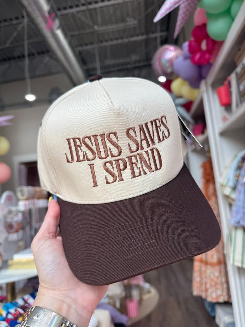 Jesus Saves I Spend Hat
