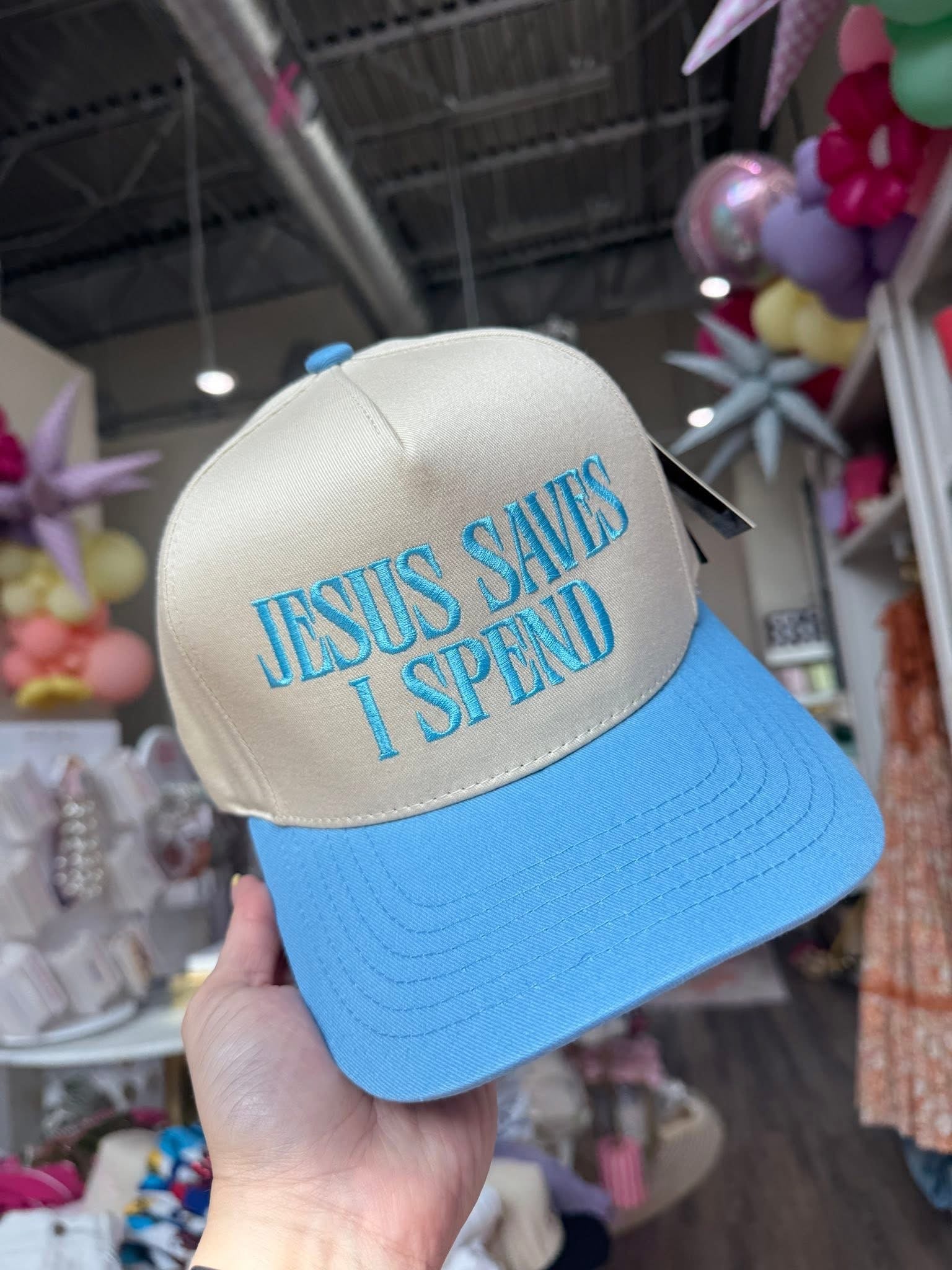 Jesus Saves I Spend Hat