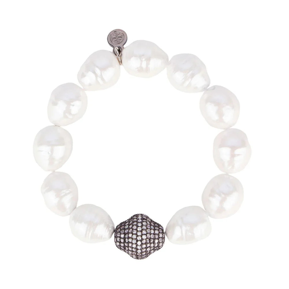 Isabel Pearl Bracelet White