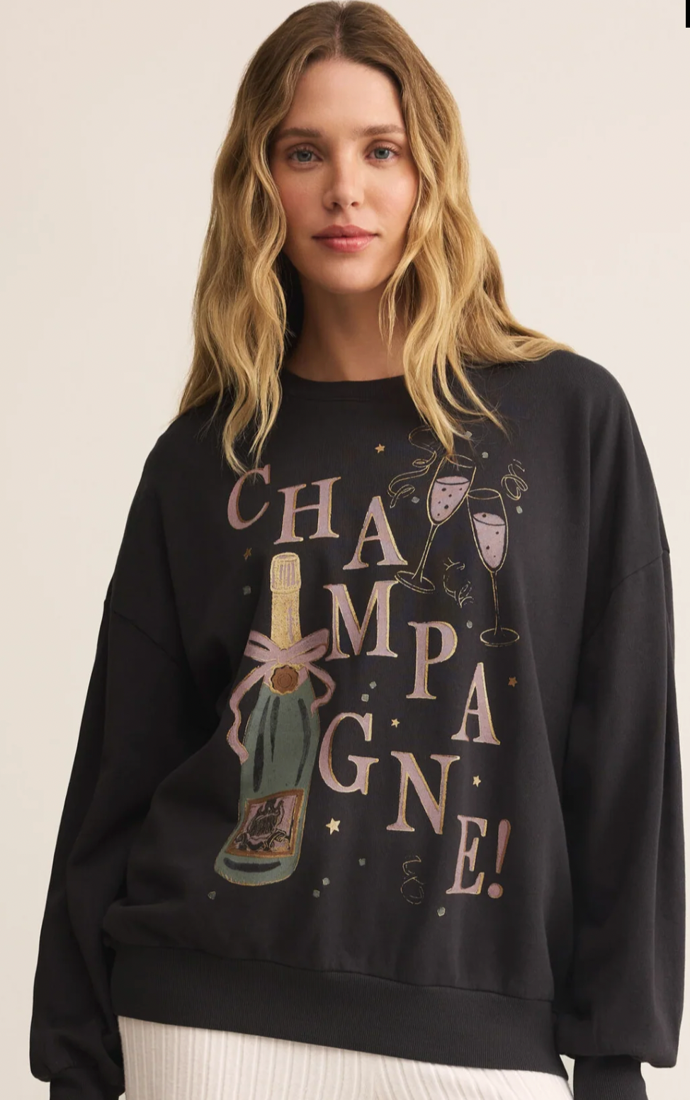 Celebrate Sunday Sweatshirt- Black Sand