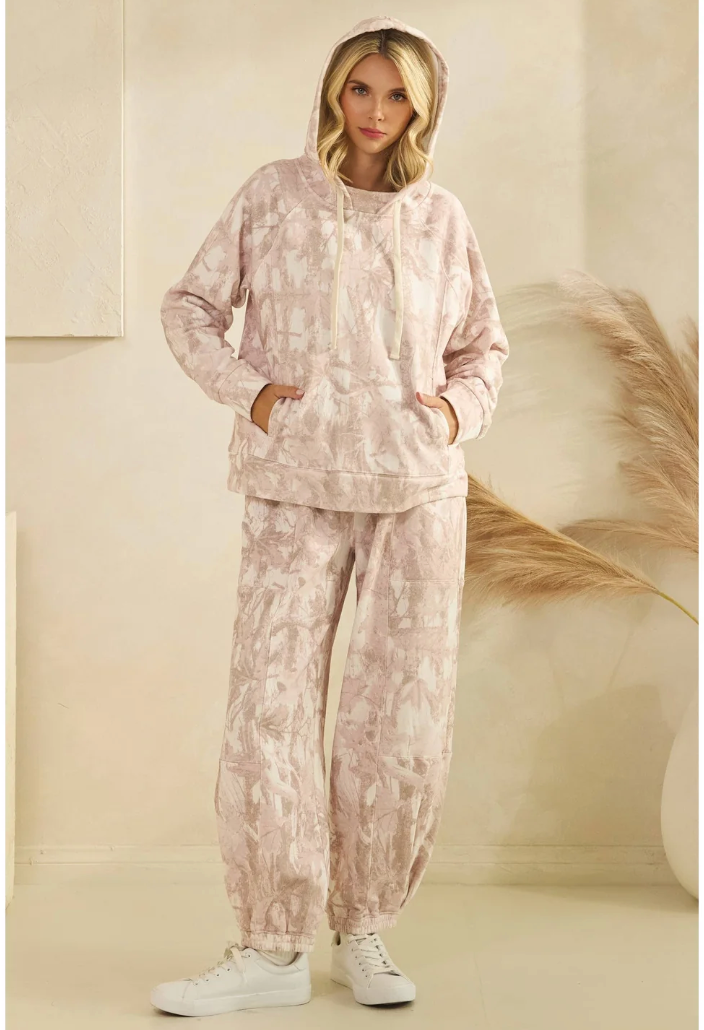 Pink Camo French Terry Hoodie