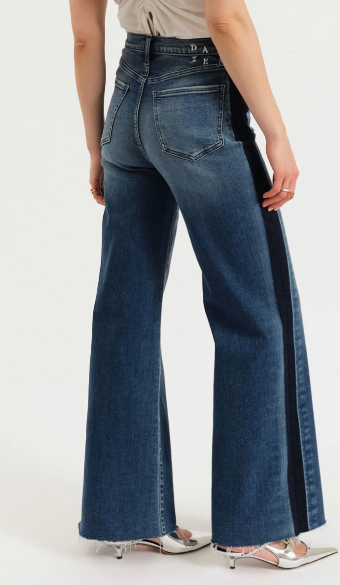 Far out High Rise Wide Leg- Tuxed Tuxedo