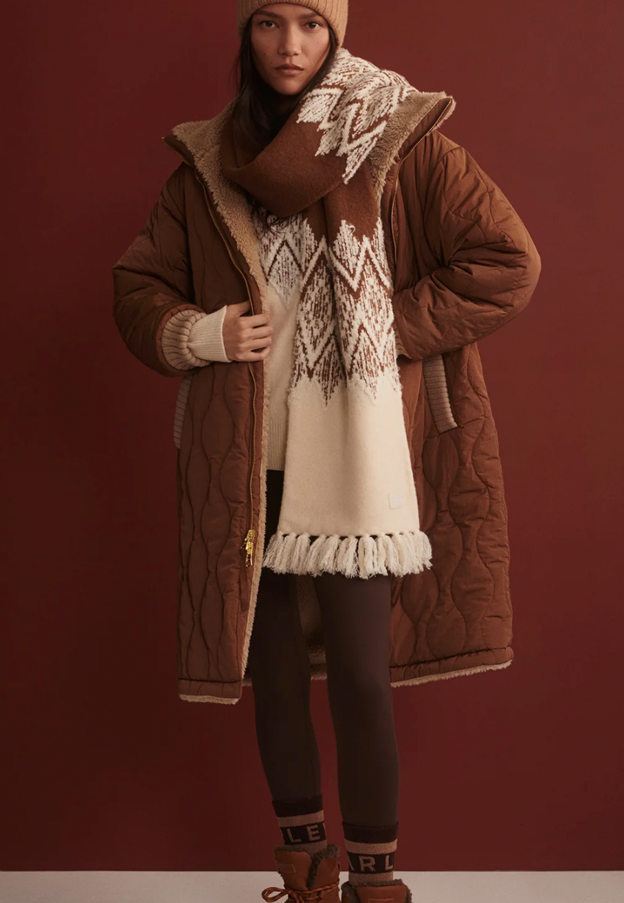 Theia Reversible Coat- Light Taupe/Cocoa Dust