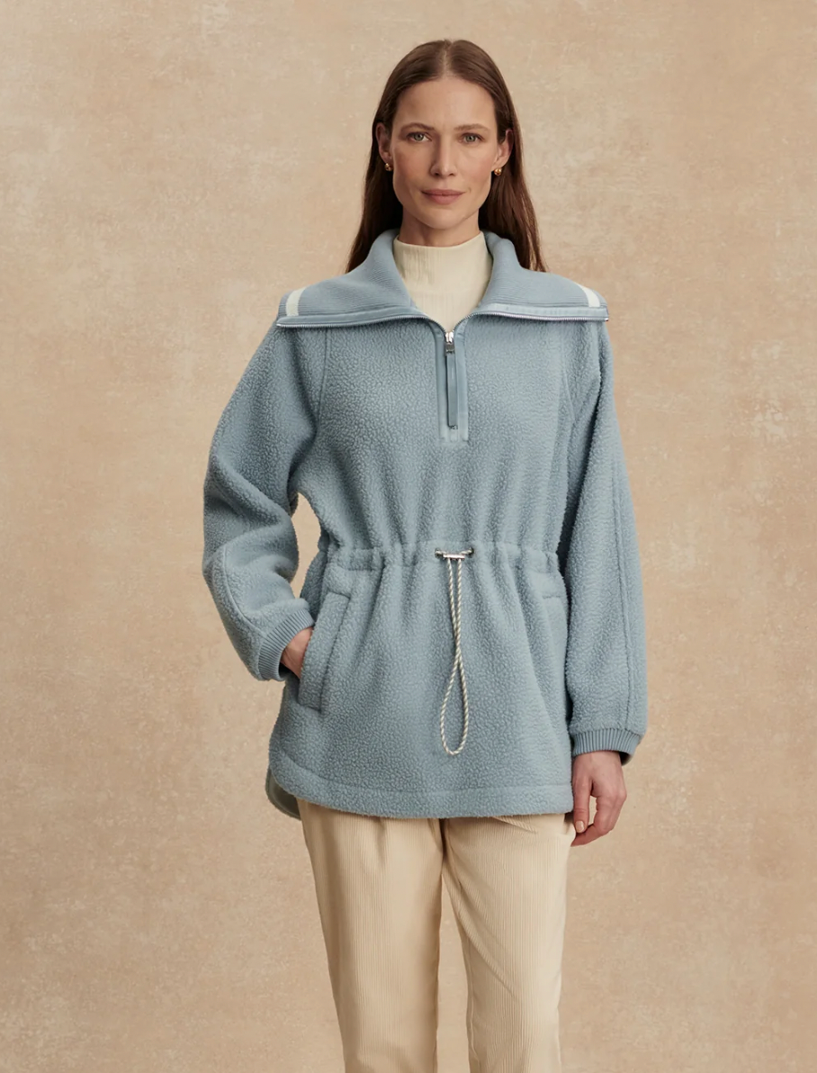 Ashby Half Zip Fleece-Ashley Blue